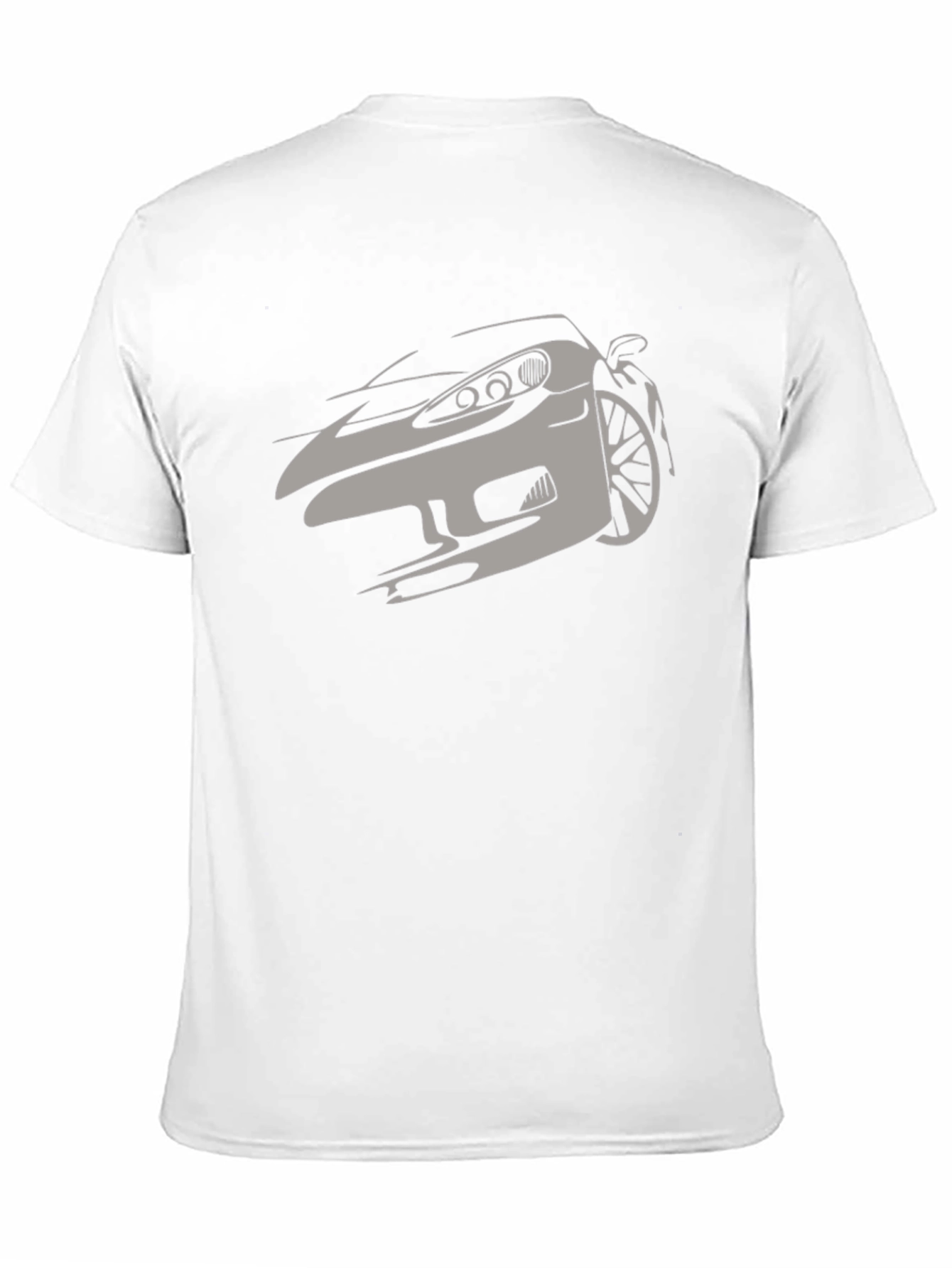Sleek Car Graphic T-Shirt - Black Cotton Tee