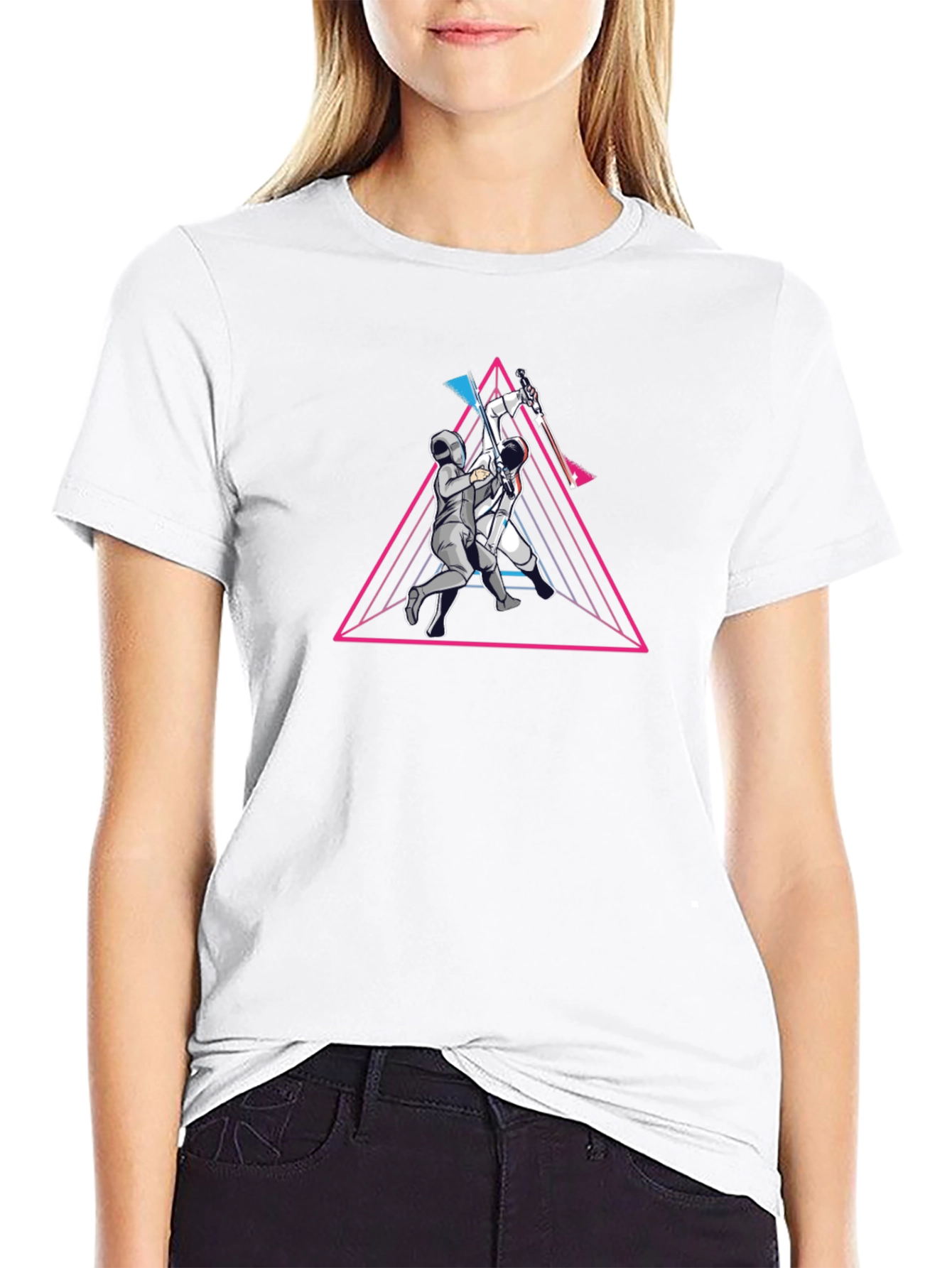Fencing Graphic Tee - Retro Style