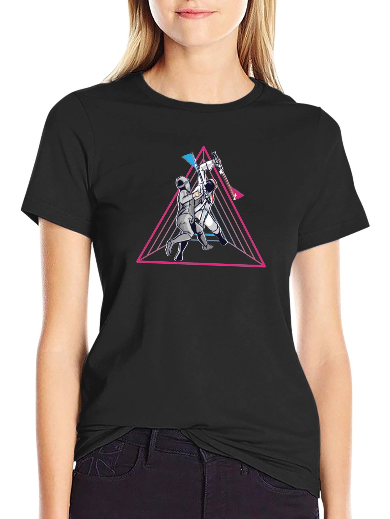 Fencing Graphic Tee - Retro Style