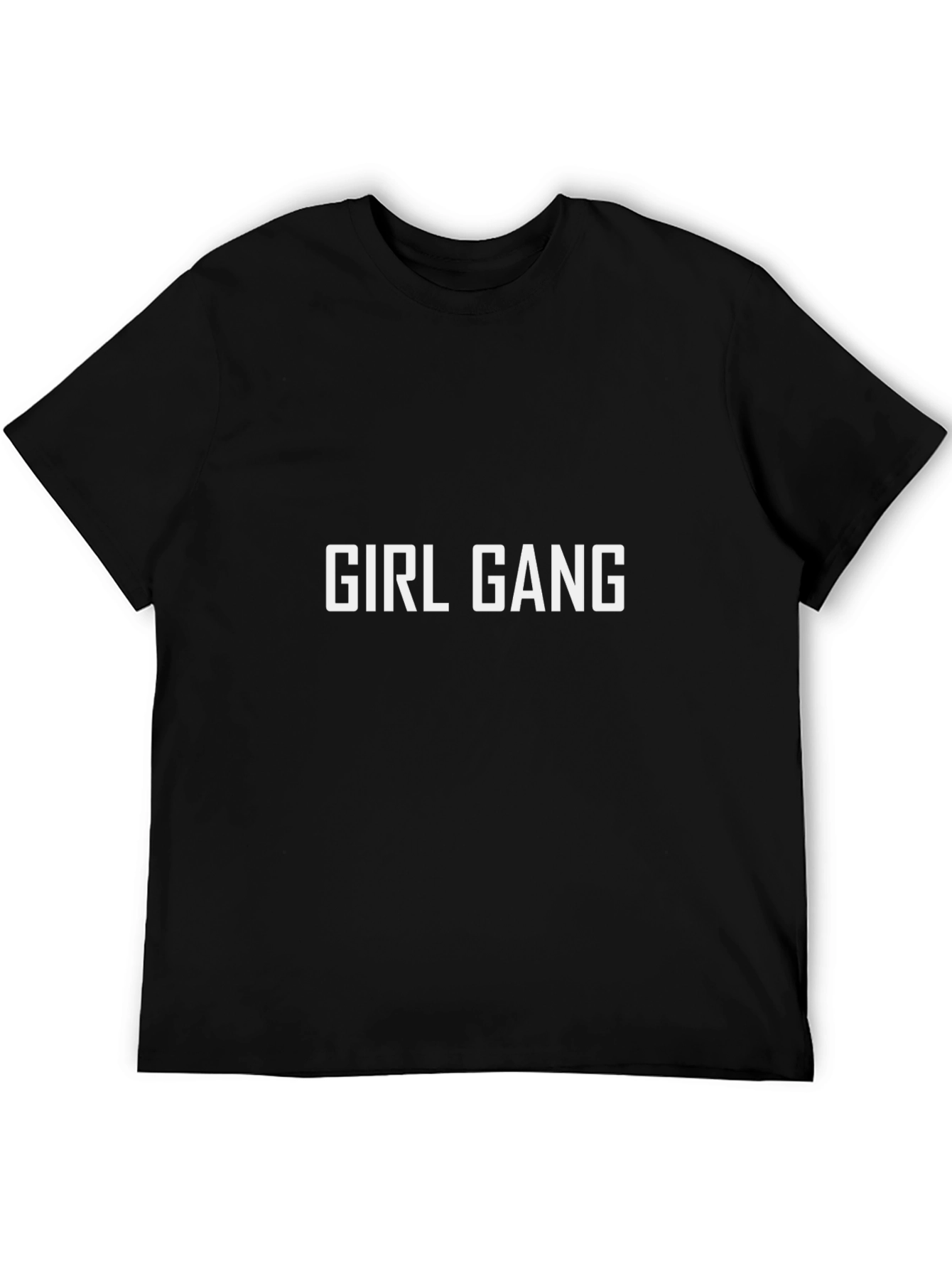 Girl Gang Graphic Tee - Black Crew Neck T-Shirt