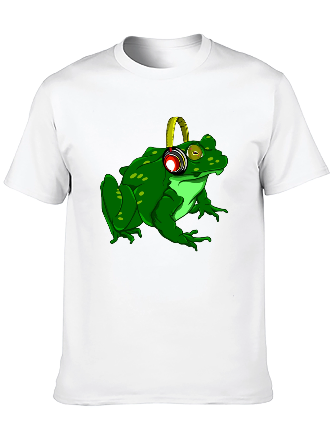 Frog with Headphones Graphic T-Shirt