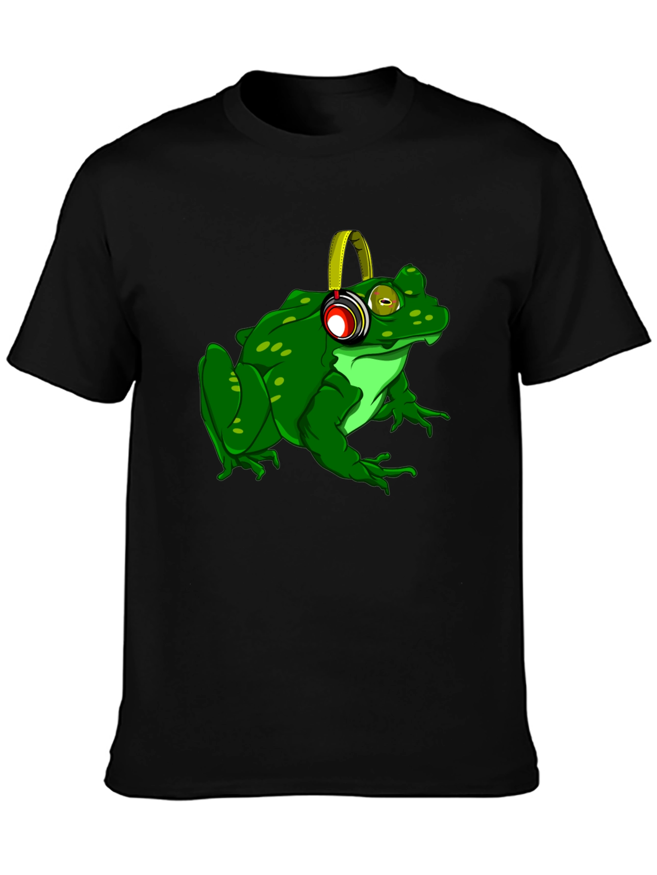 Frog with Headphones Graphic T-Shirt