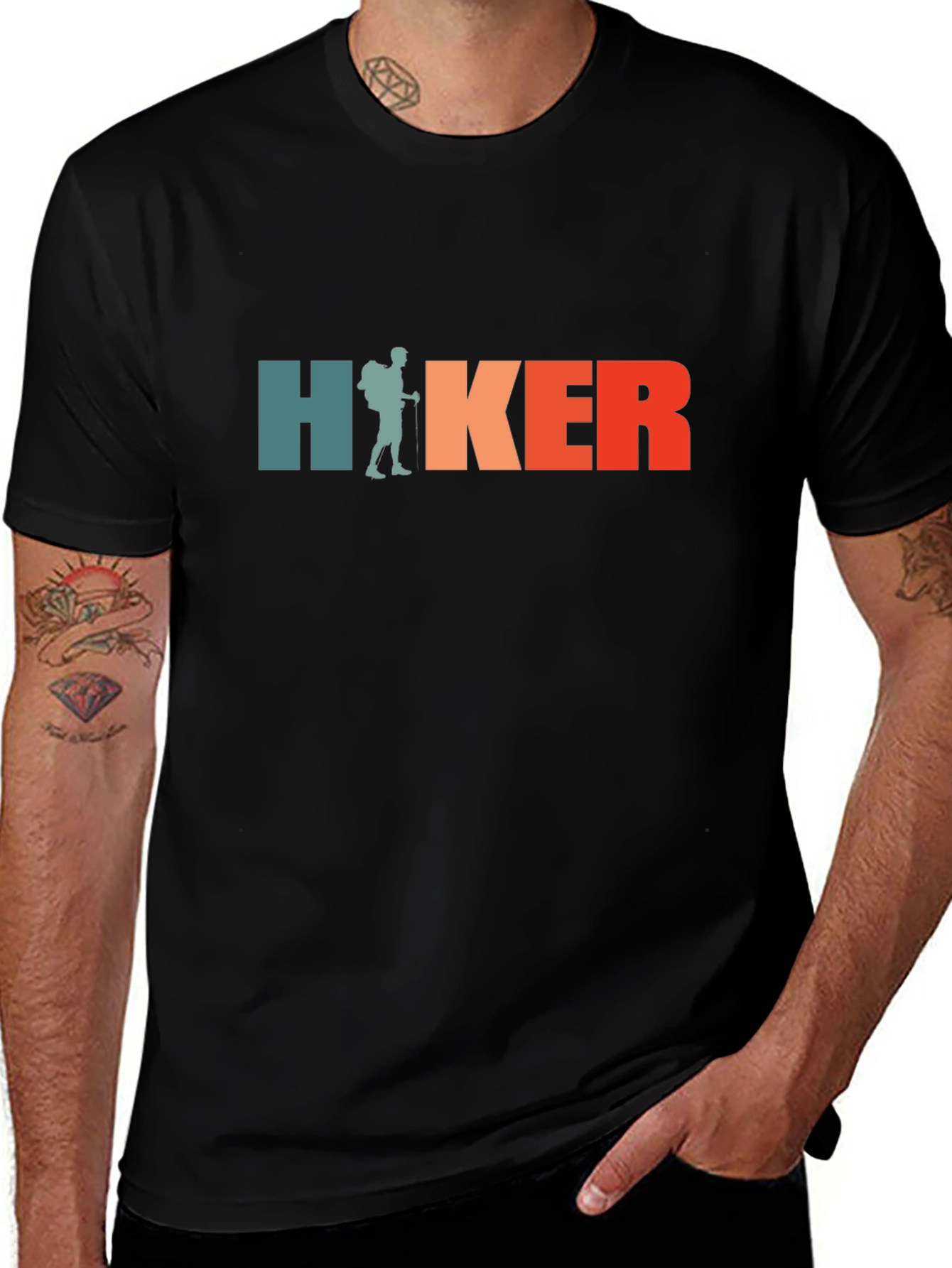Hiker Retro Graphic Tee - Outdoor Adventure Shirt