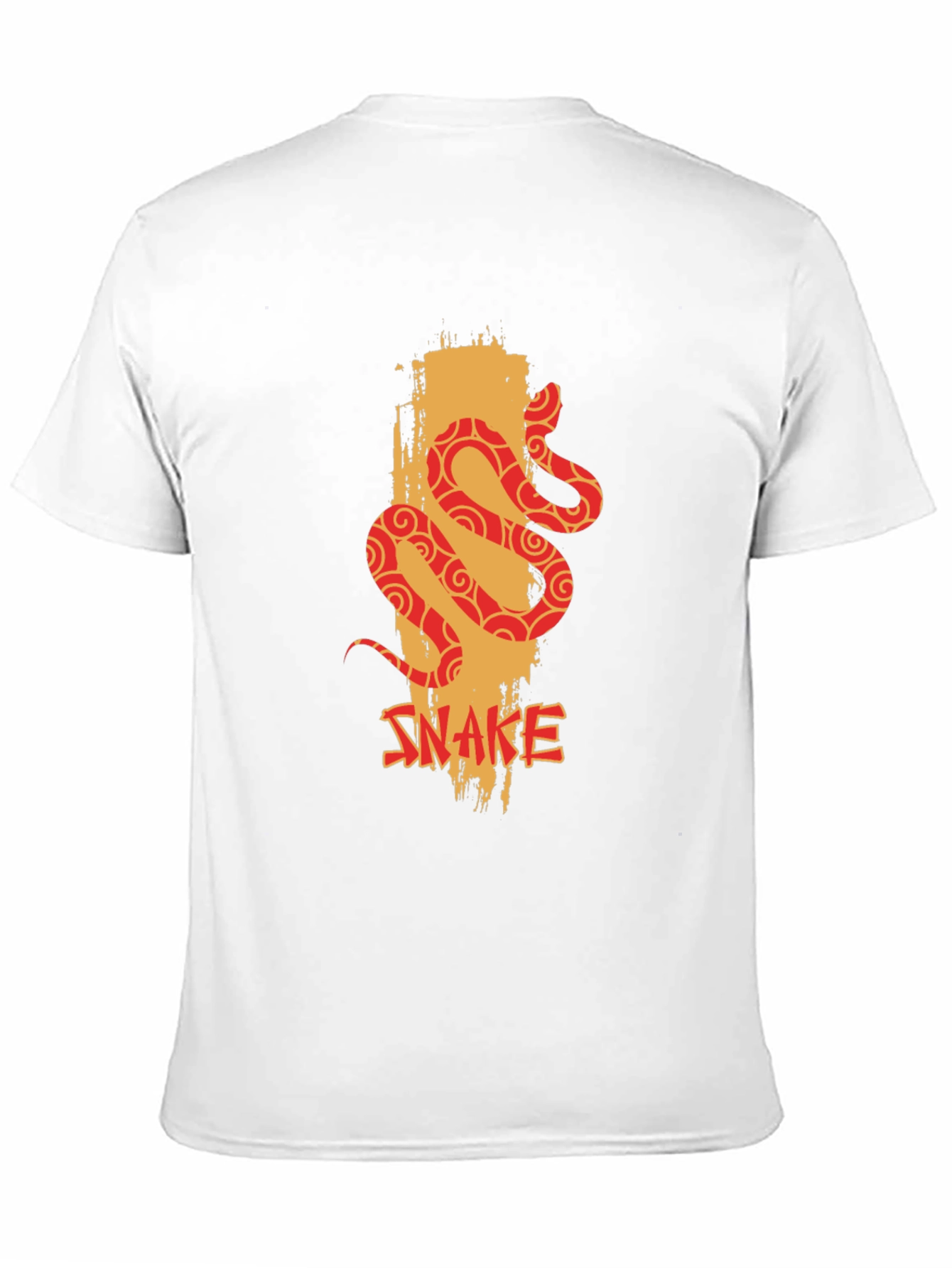 Snake Graphic Print Mens Black T-Shirt