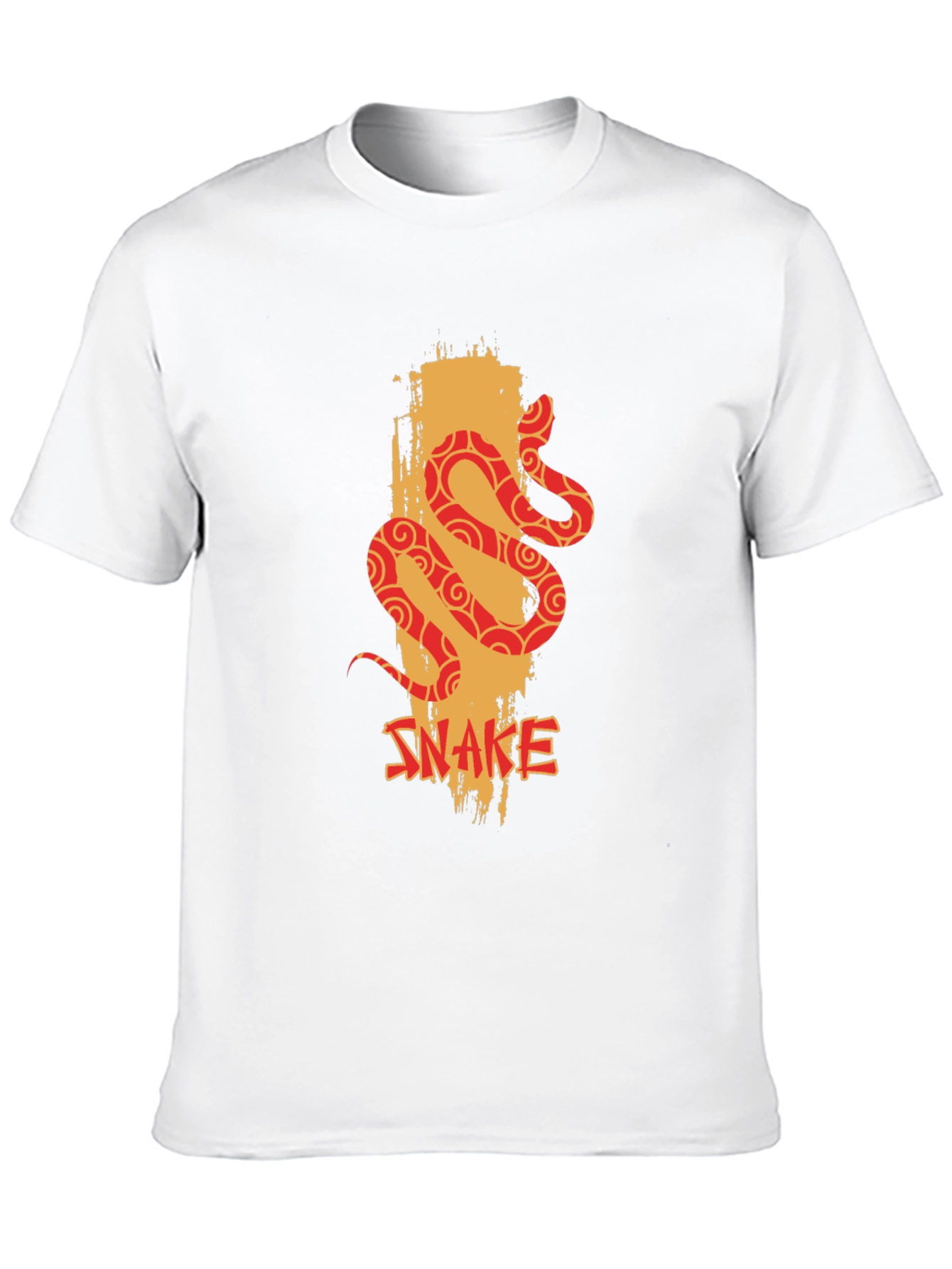 Snake Graphic Print Mens Black T-Shirt
