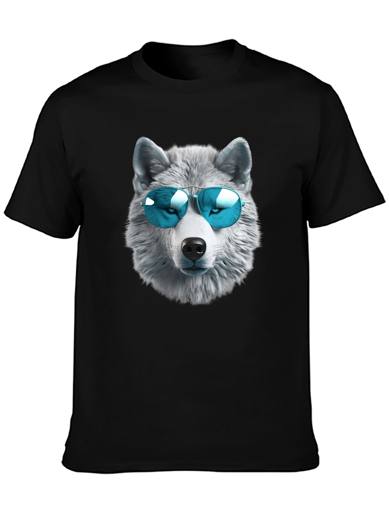 Cool Wolf Graphic T-Shirt - Black