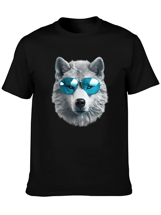 Cool Wolf Graphic T-Shirt - Black