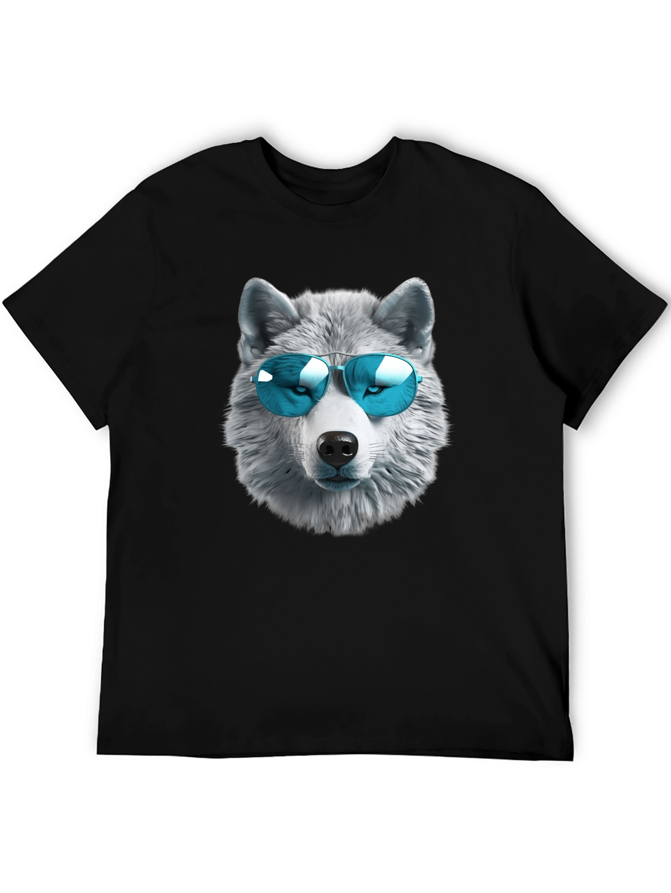 Cool Wolf Graphic T-Shirt - Black