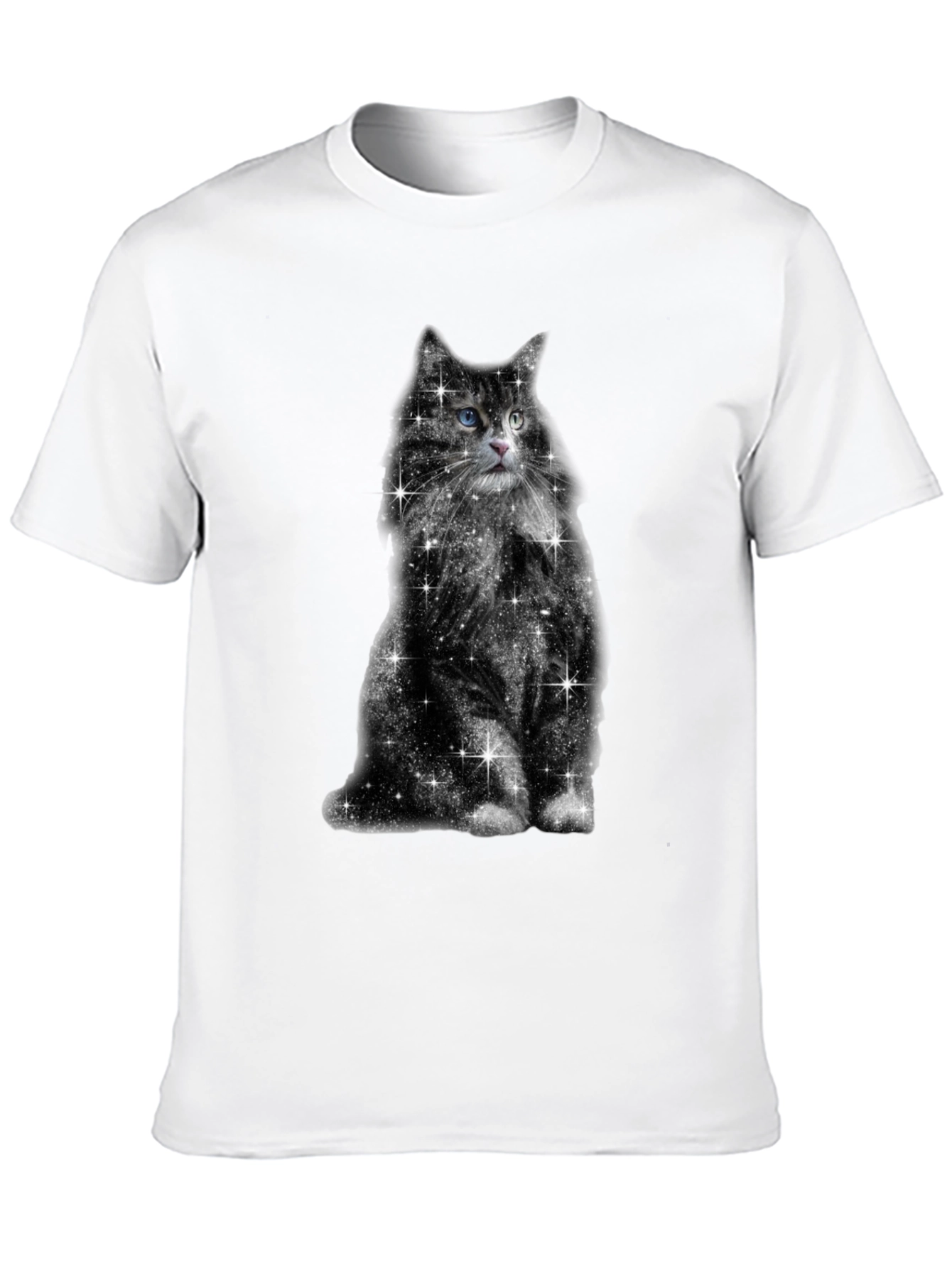 Galaxy Cat Graphic Tee - Unisex Black T-Shirt