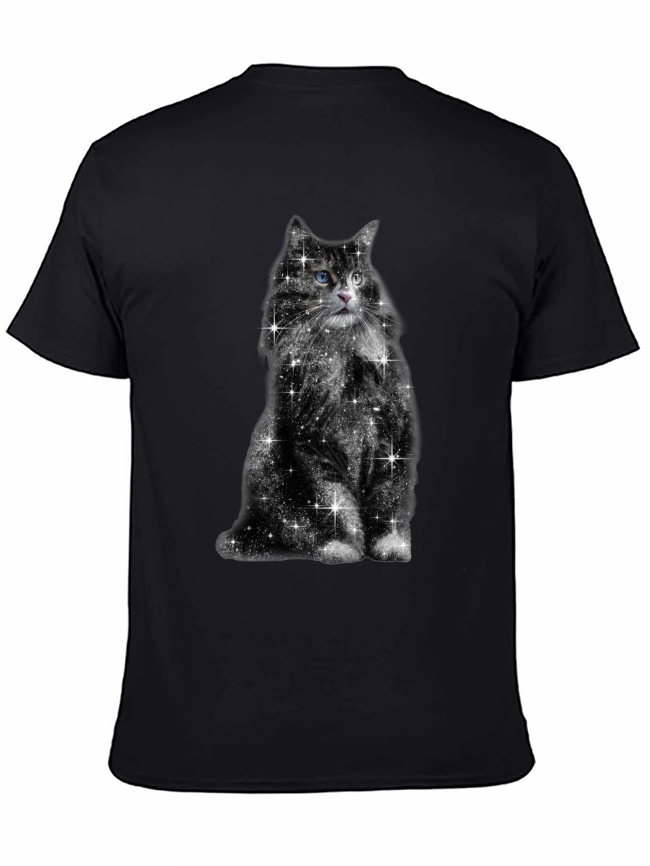 Galaxy Cat Graphic Tee - Unisex Black T-Shirt