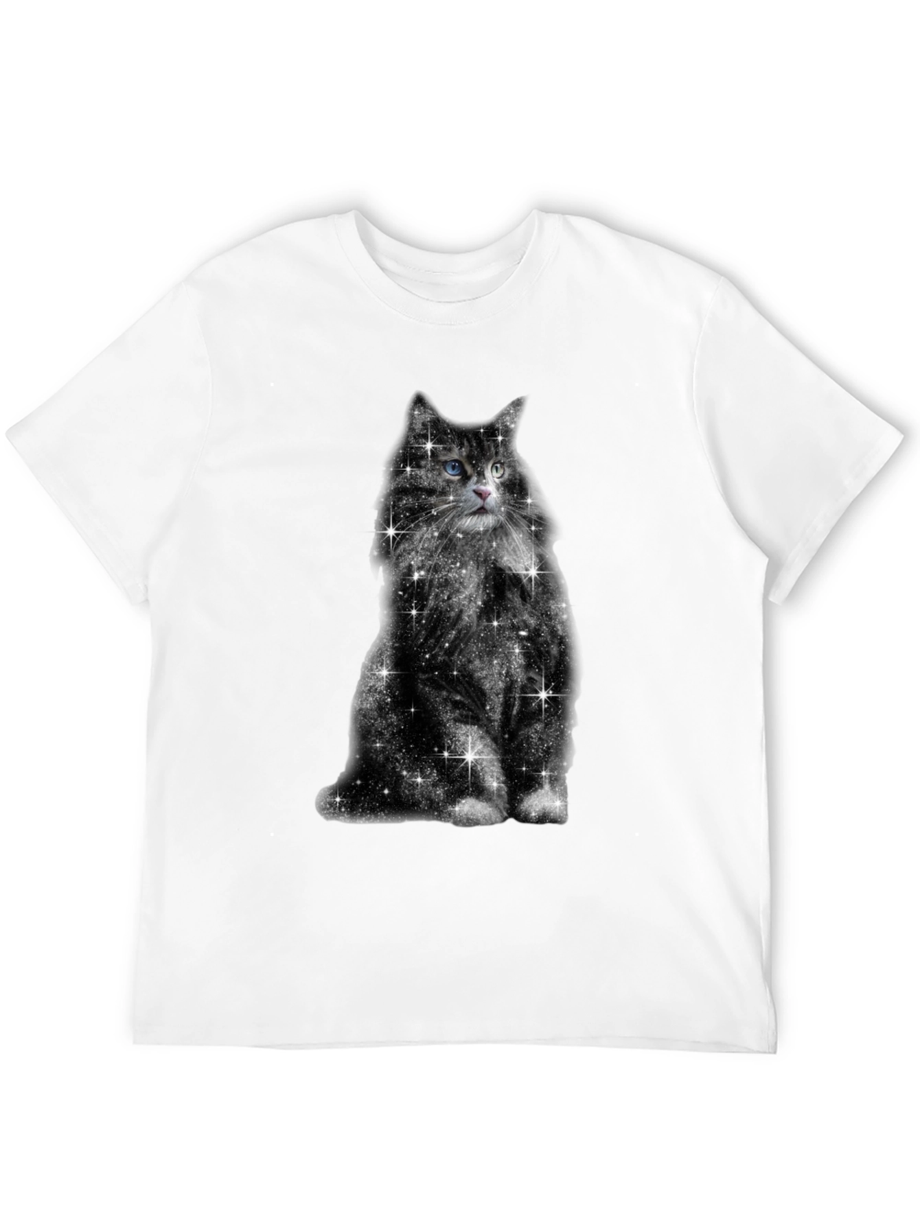 Galaxy Cat Graphic Tee - Unisex Black T-Shirt