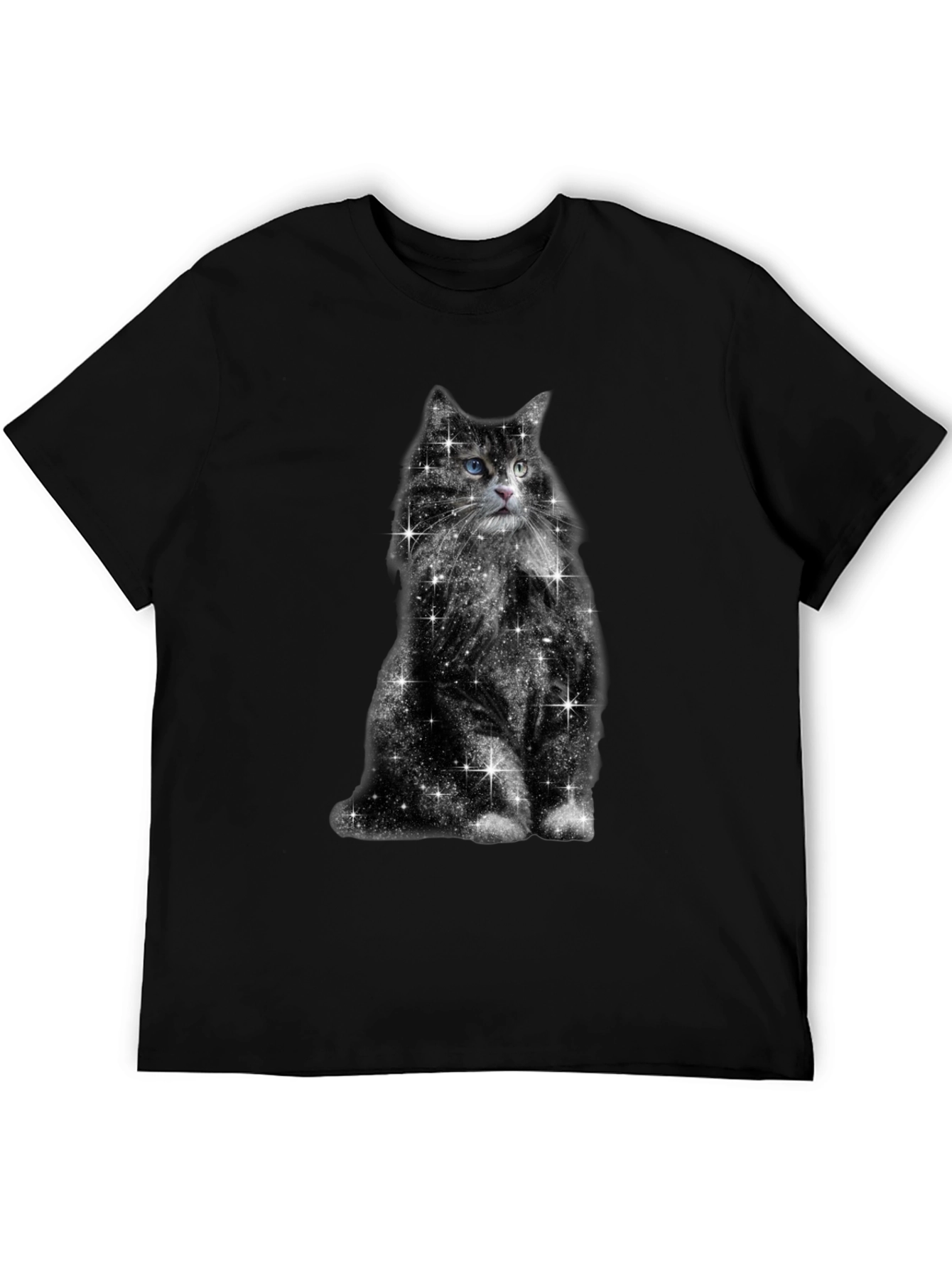 Galaxy Cat Graphic Tee - Unisex Black T-Shirt