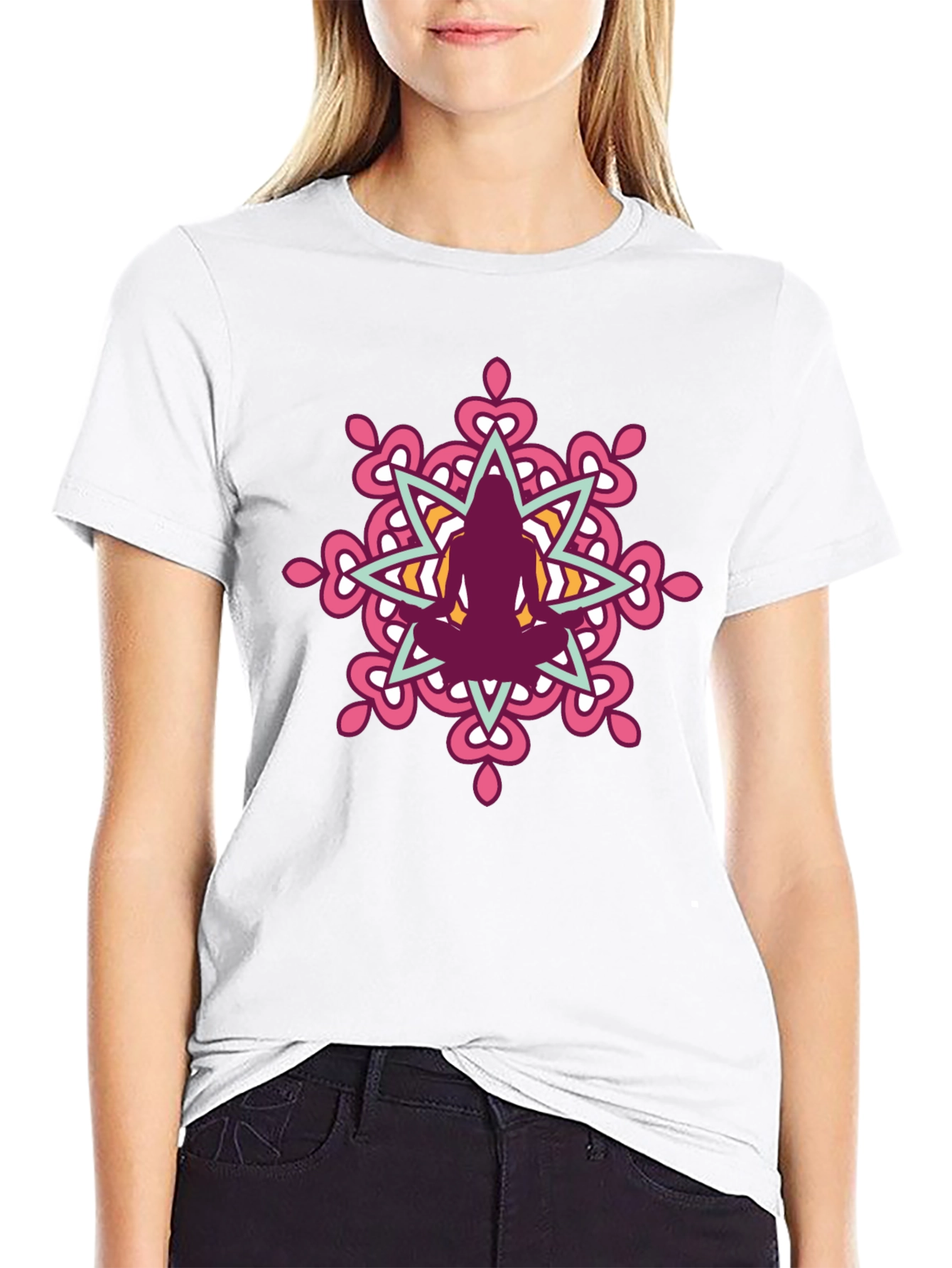 Mandala Yoga Graphic T-Shirt