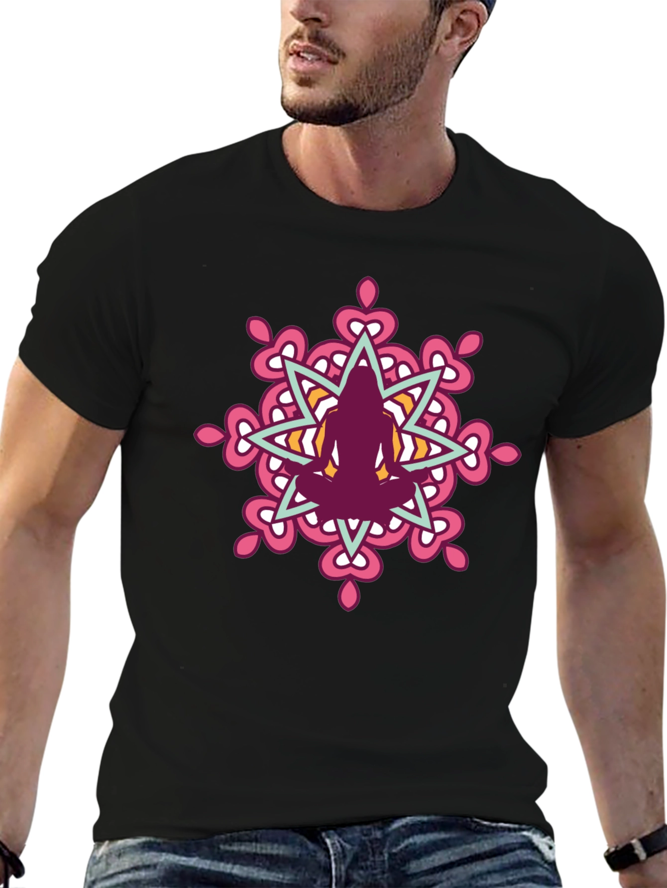 Mandala Yoga Graphic T-Shirt