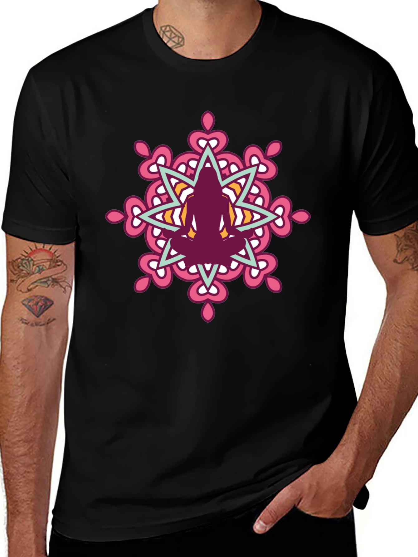 Mandala Yoga Graphic T-Shirt