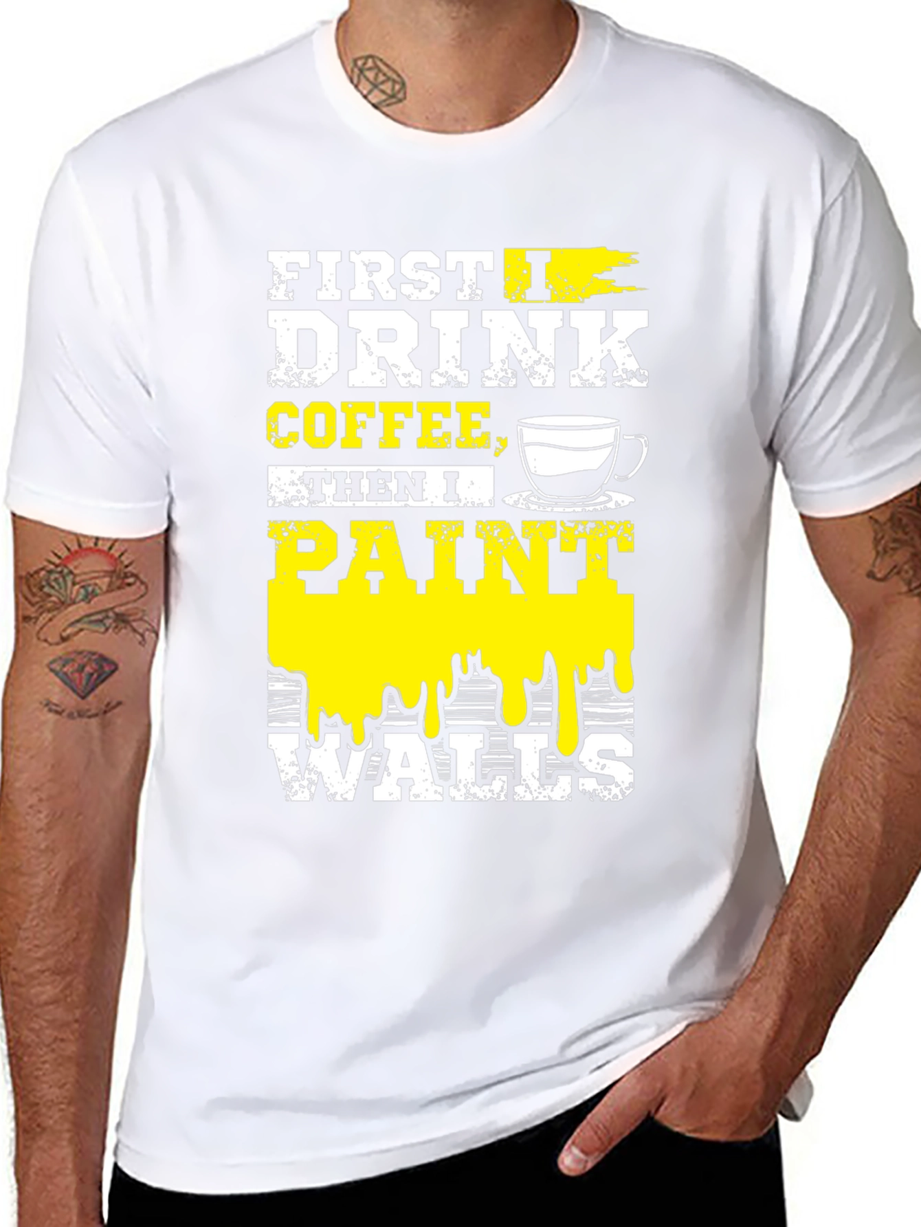 Drink Coffee Paint Walls T-Shirt