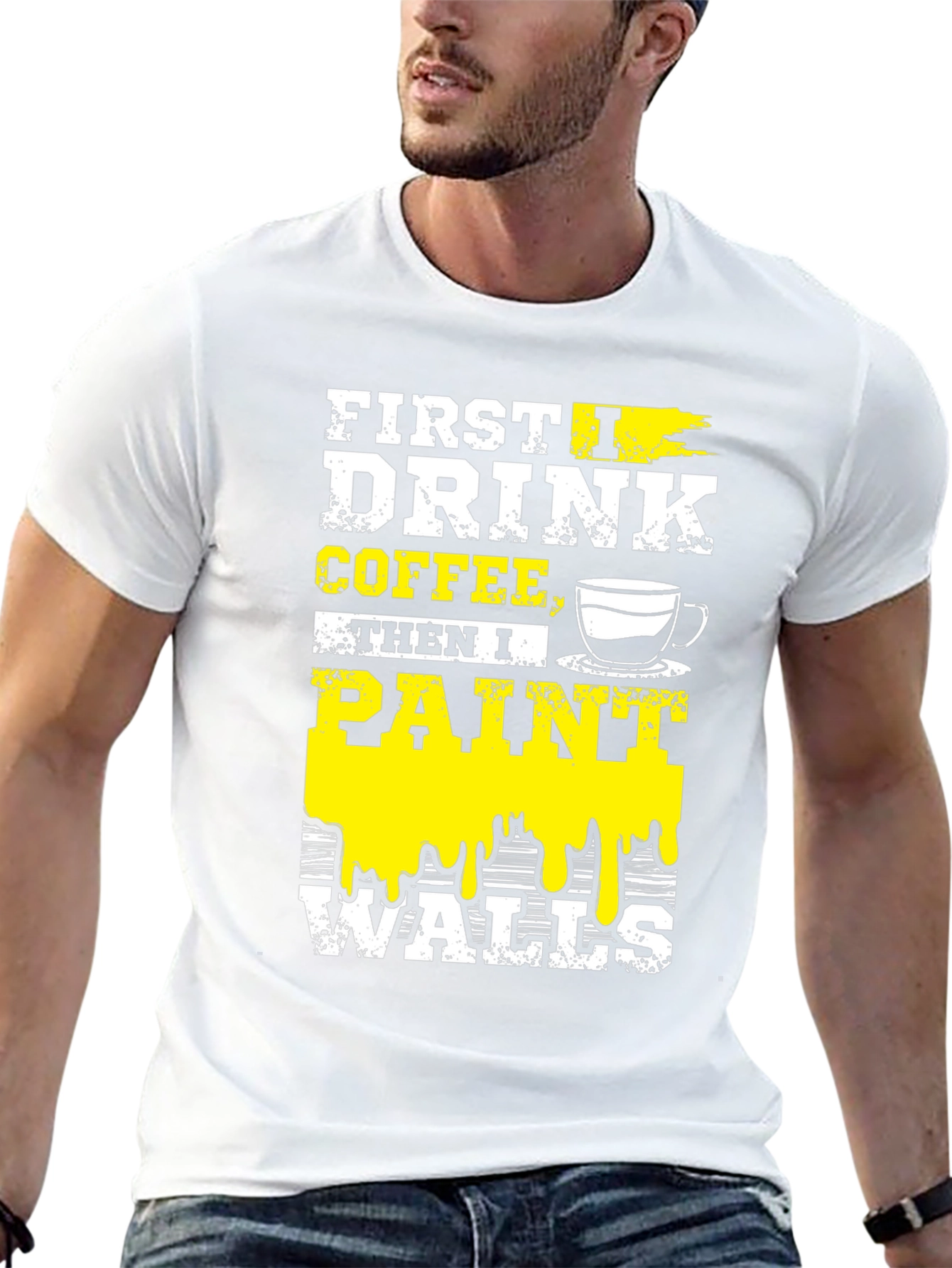 Drink Coffee Paint Walls T-Shirt