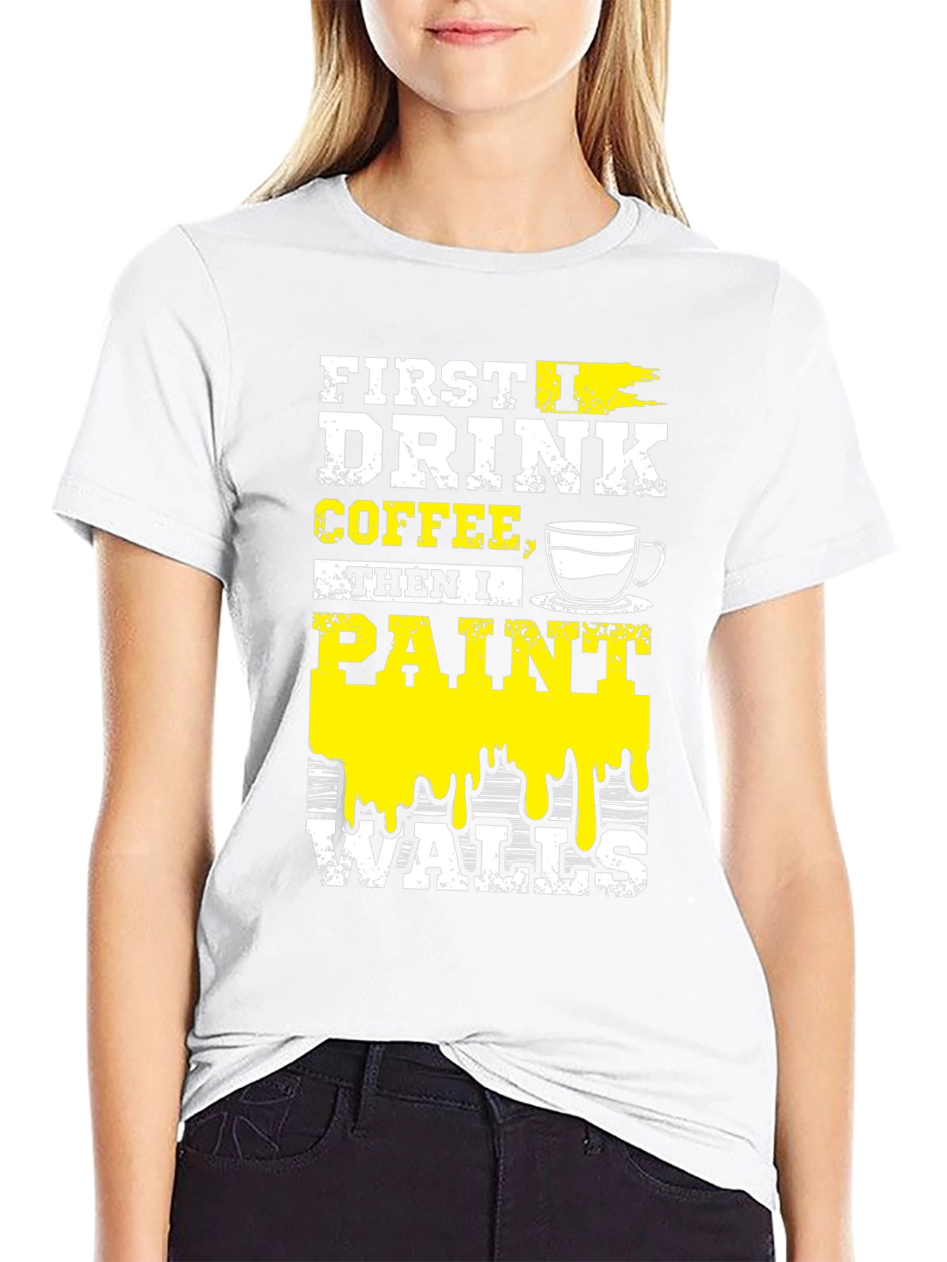 Drink Coffee Paint Walls T-Shirt