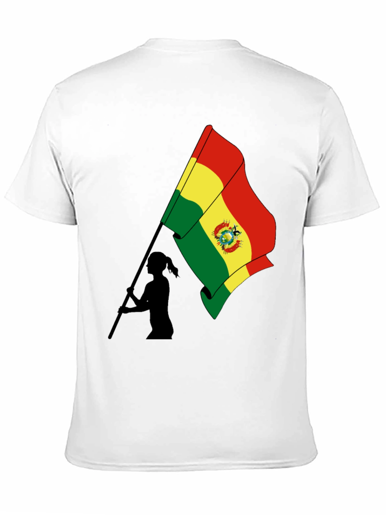 Bolivia Flag Graphic Tee - Black