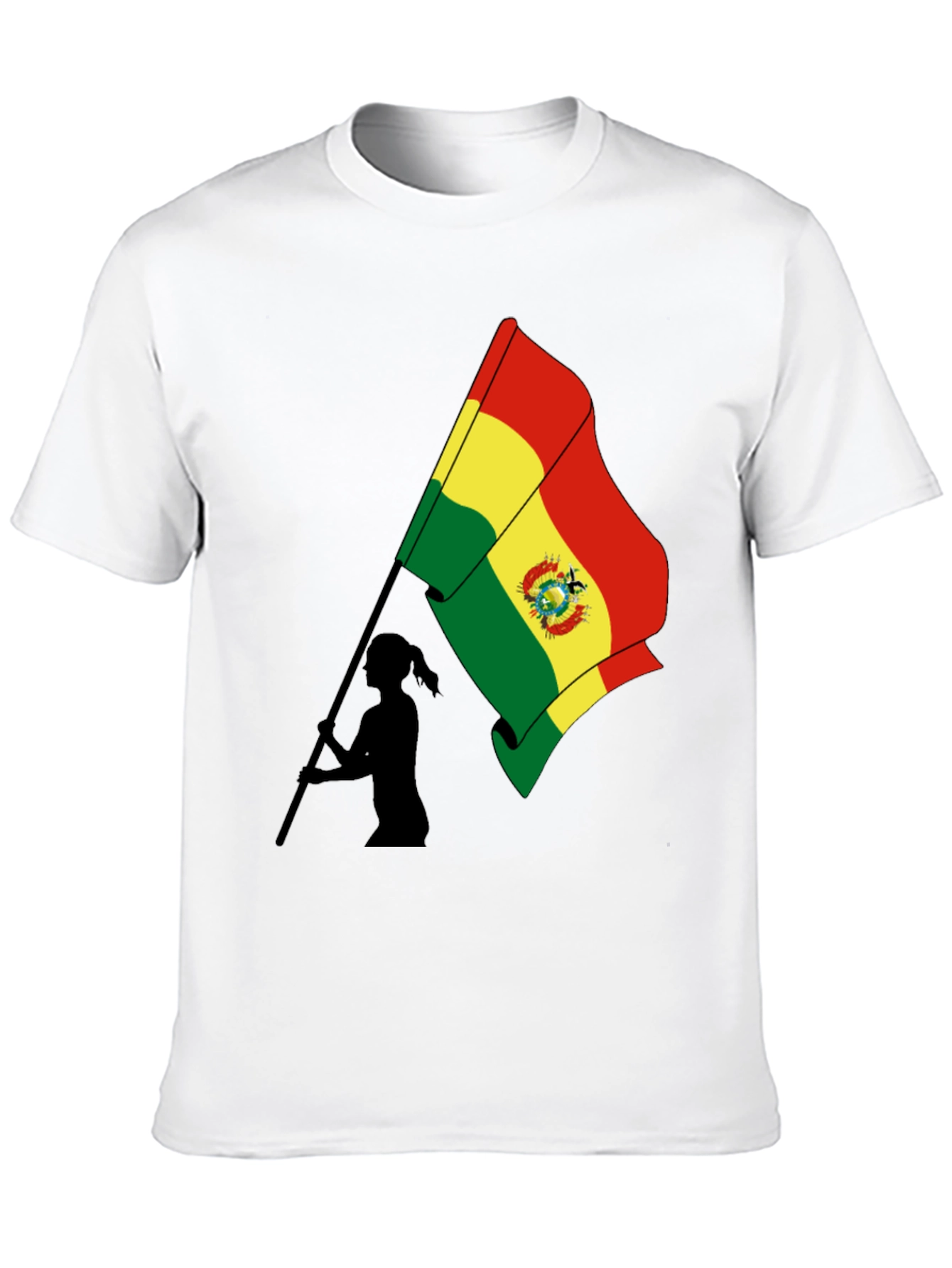 Bolivia Flag Graphic Tee - Black