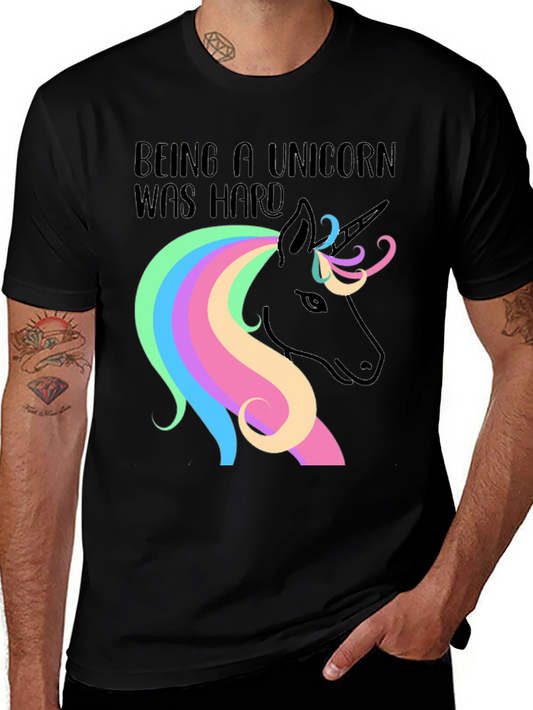 Being a Unicorn Was Hard Black Graphic T-Shirt