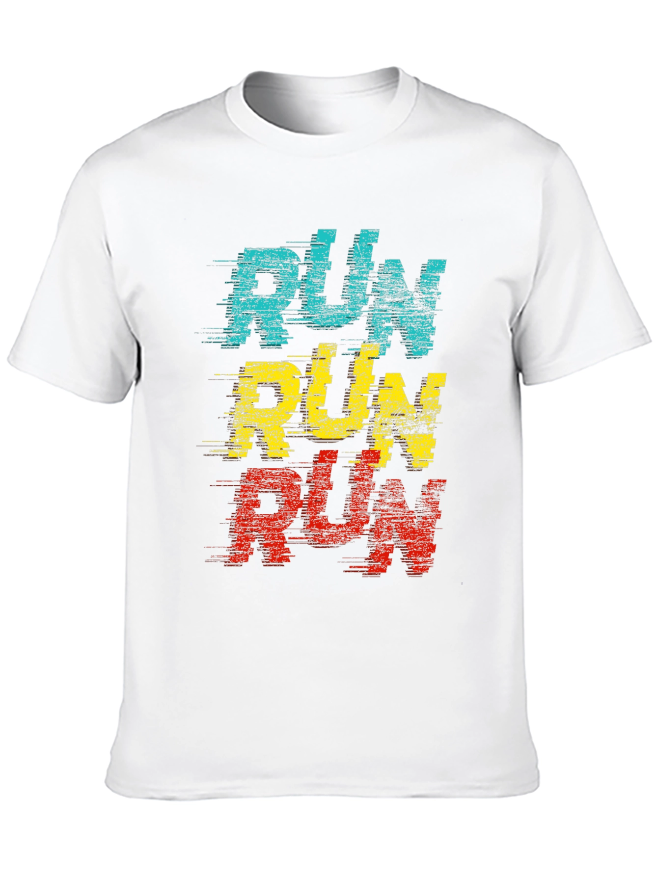 Retro RUN Graphic T-Shirt - Black