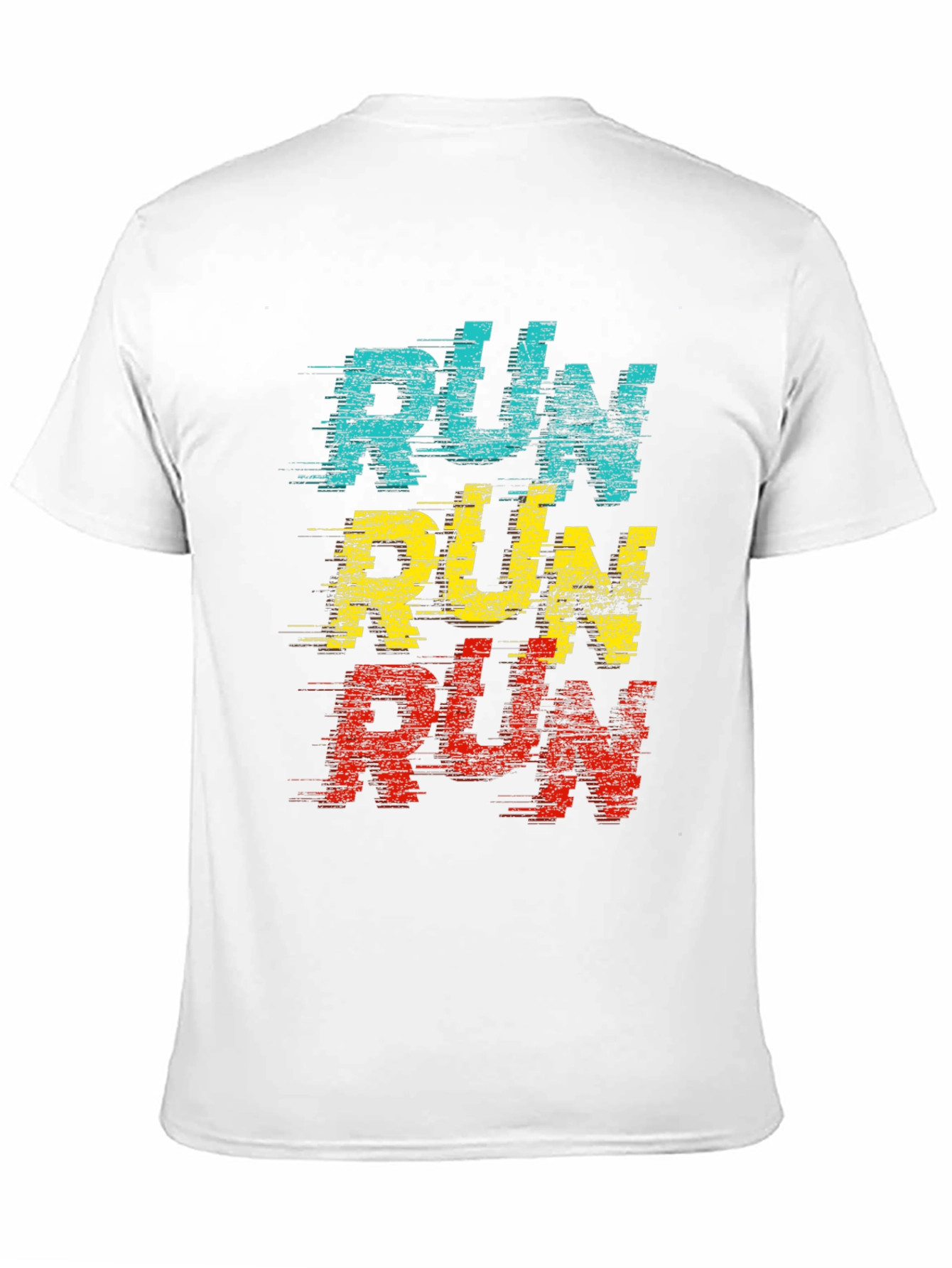 Retro RUN Graphic T-Shirt - Black