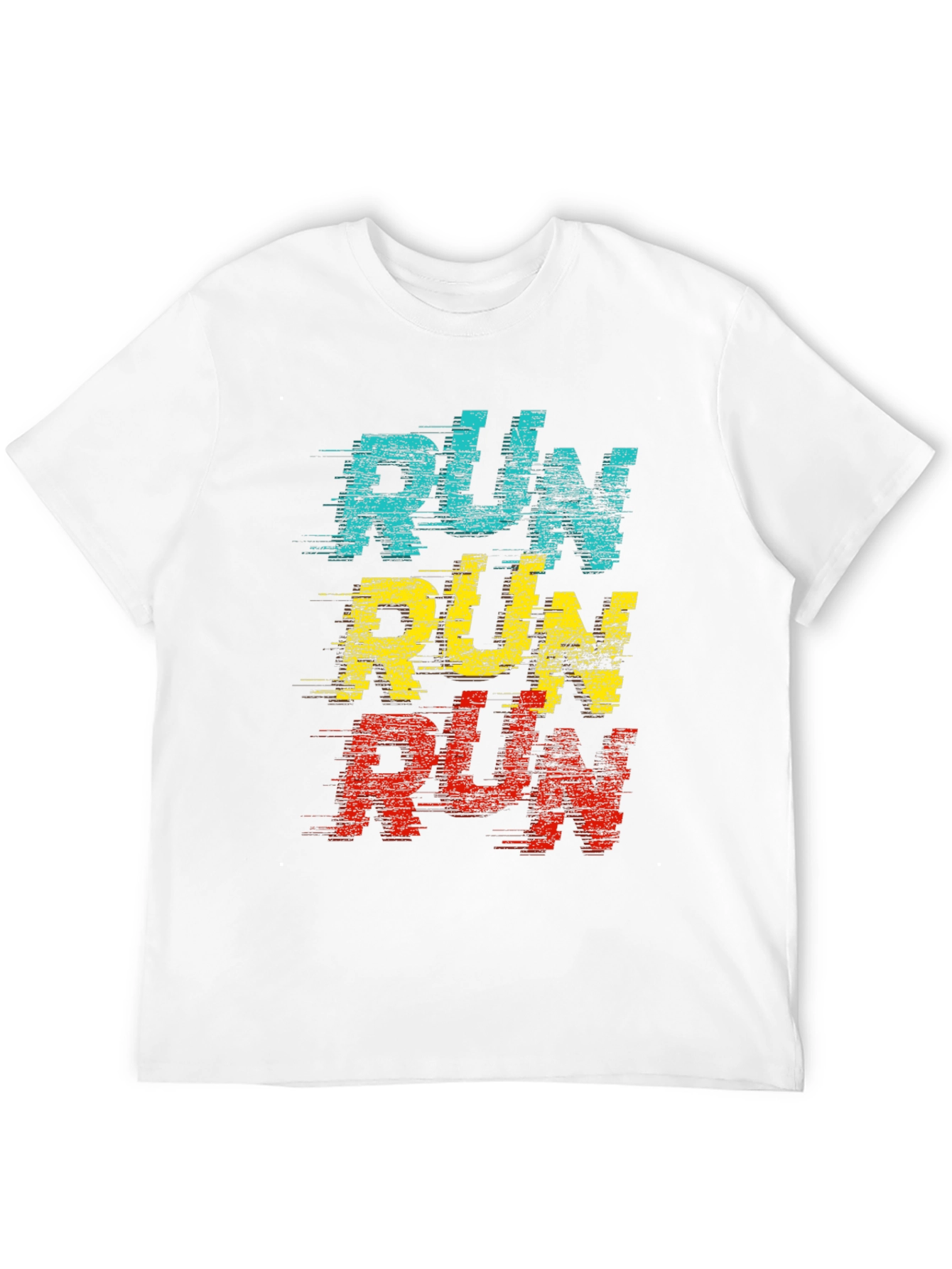 Retro RUN Graphic T-Shirt - Black