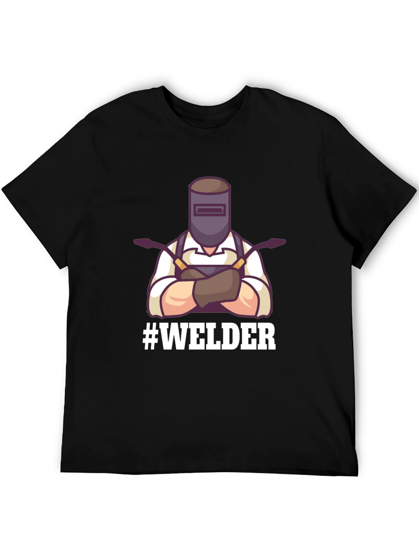 Welder Graphic Tee - Black Cotton T-Shirt
