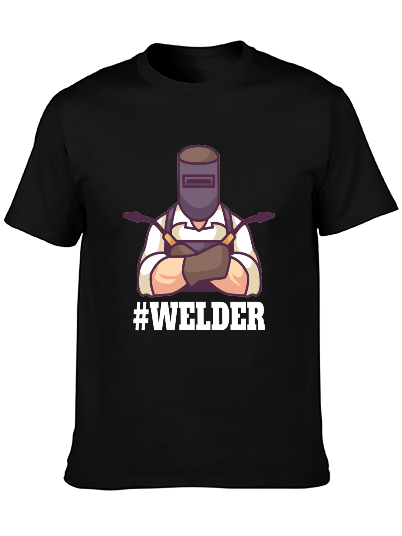 Welder Graphic Tee - Black Cotton T-Shirt