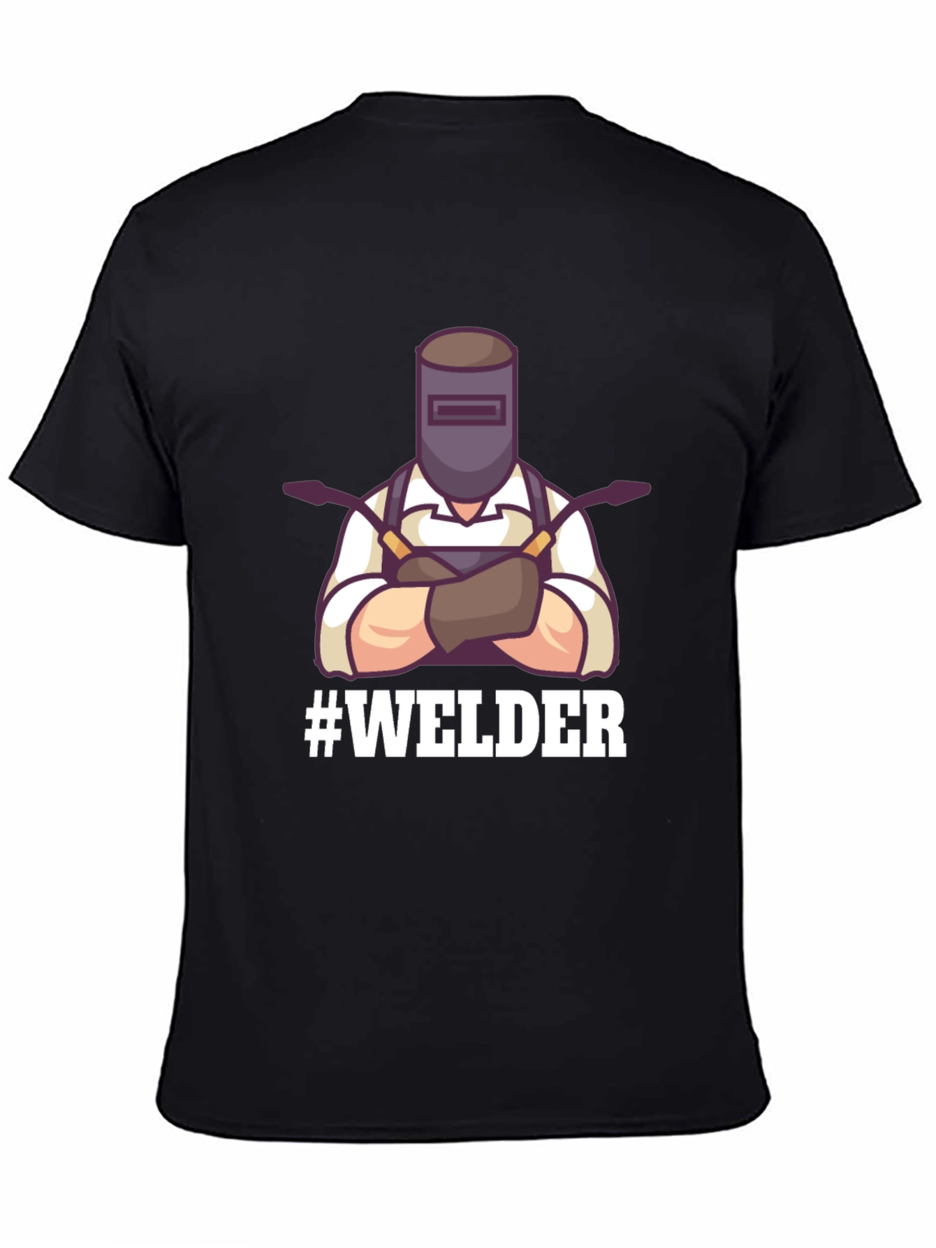 Welder Graphic Tee - Black Cotton T-Shirt
