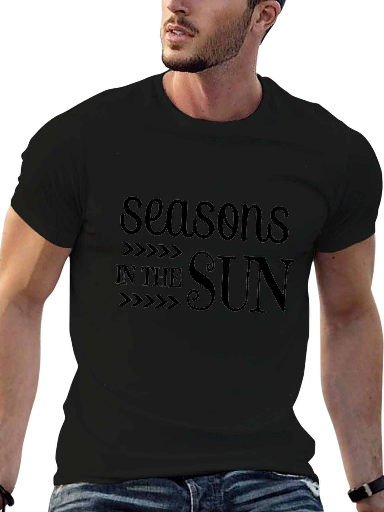 Seasons In The Sun Black Graphic Tee