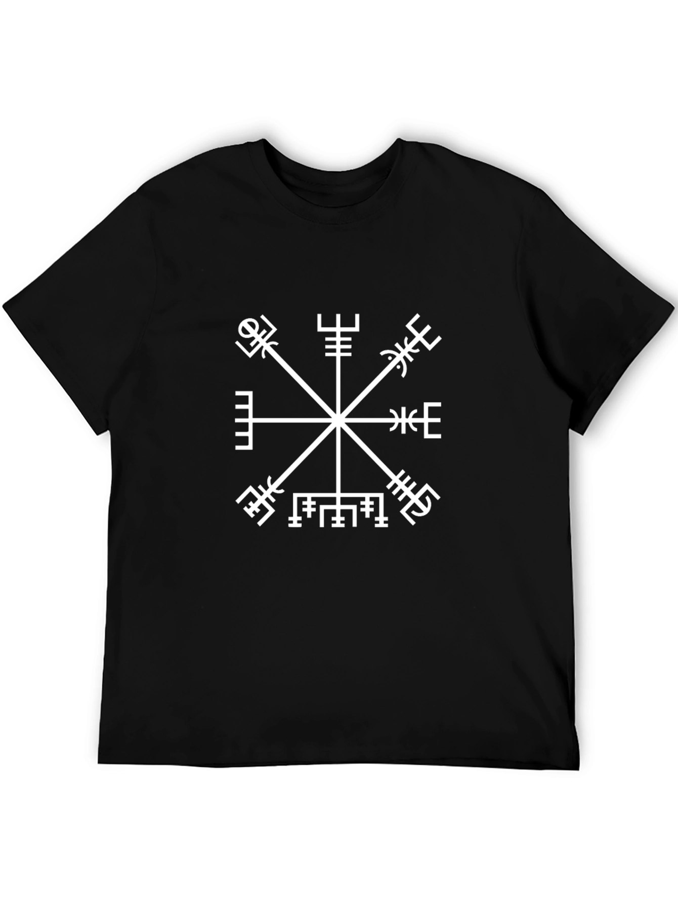 Vegvisir Compass T-Shirt - Viking Runes Symbol Shirt