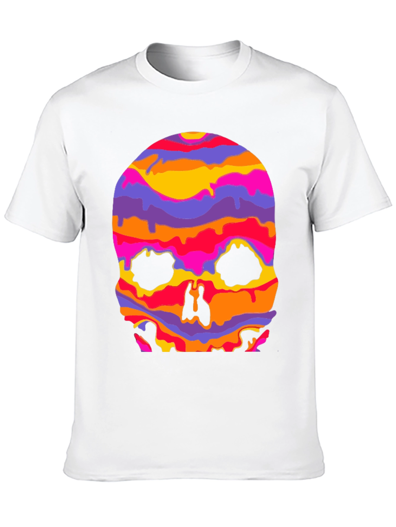 Psychedelic Skull Graphic T-Shirt