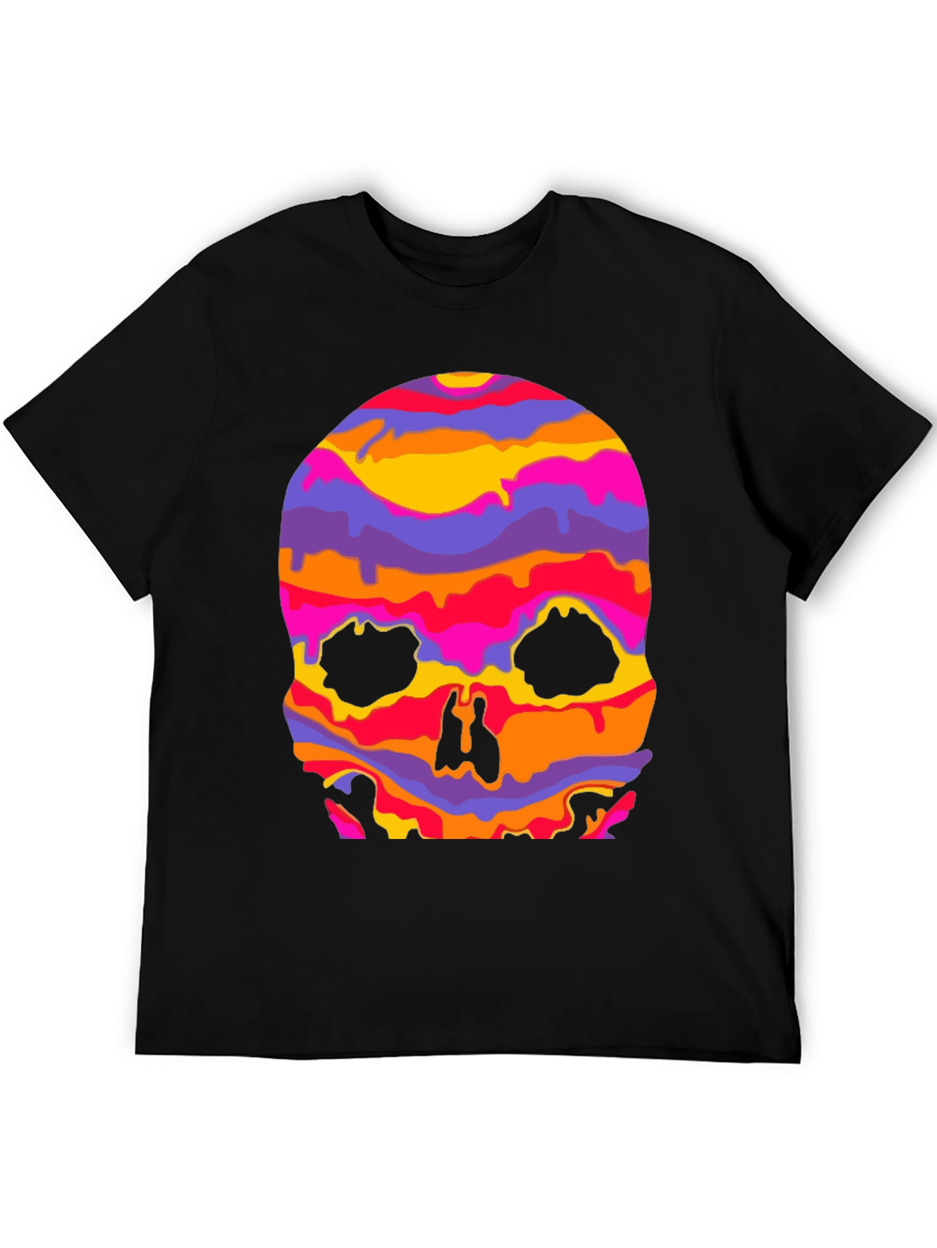 Psychedelic Skull Graphic T-Shirt