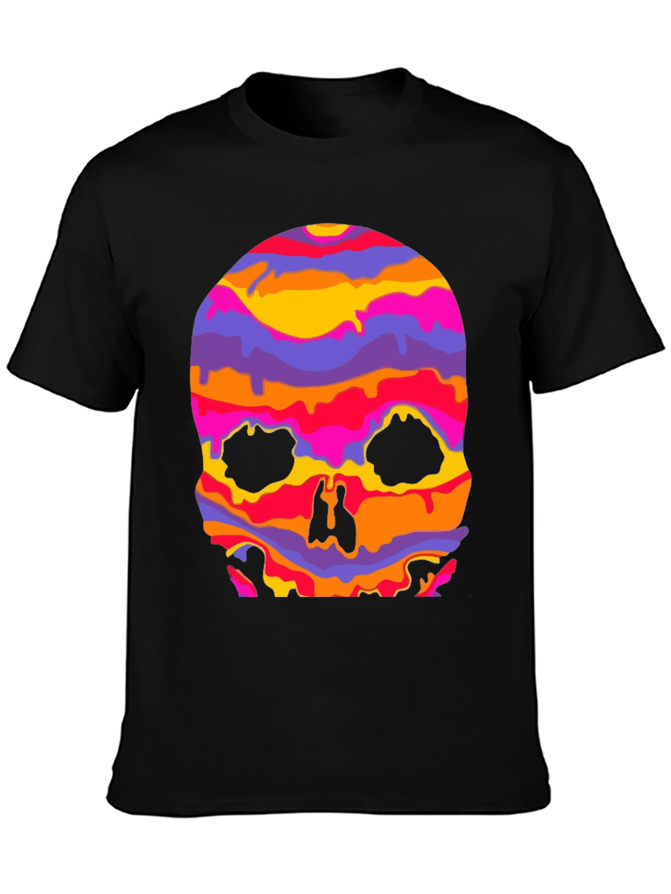 Psychedelic Skull Graphic T-Shirt