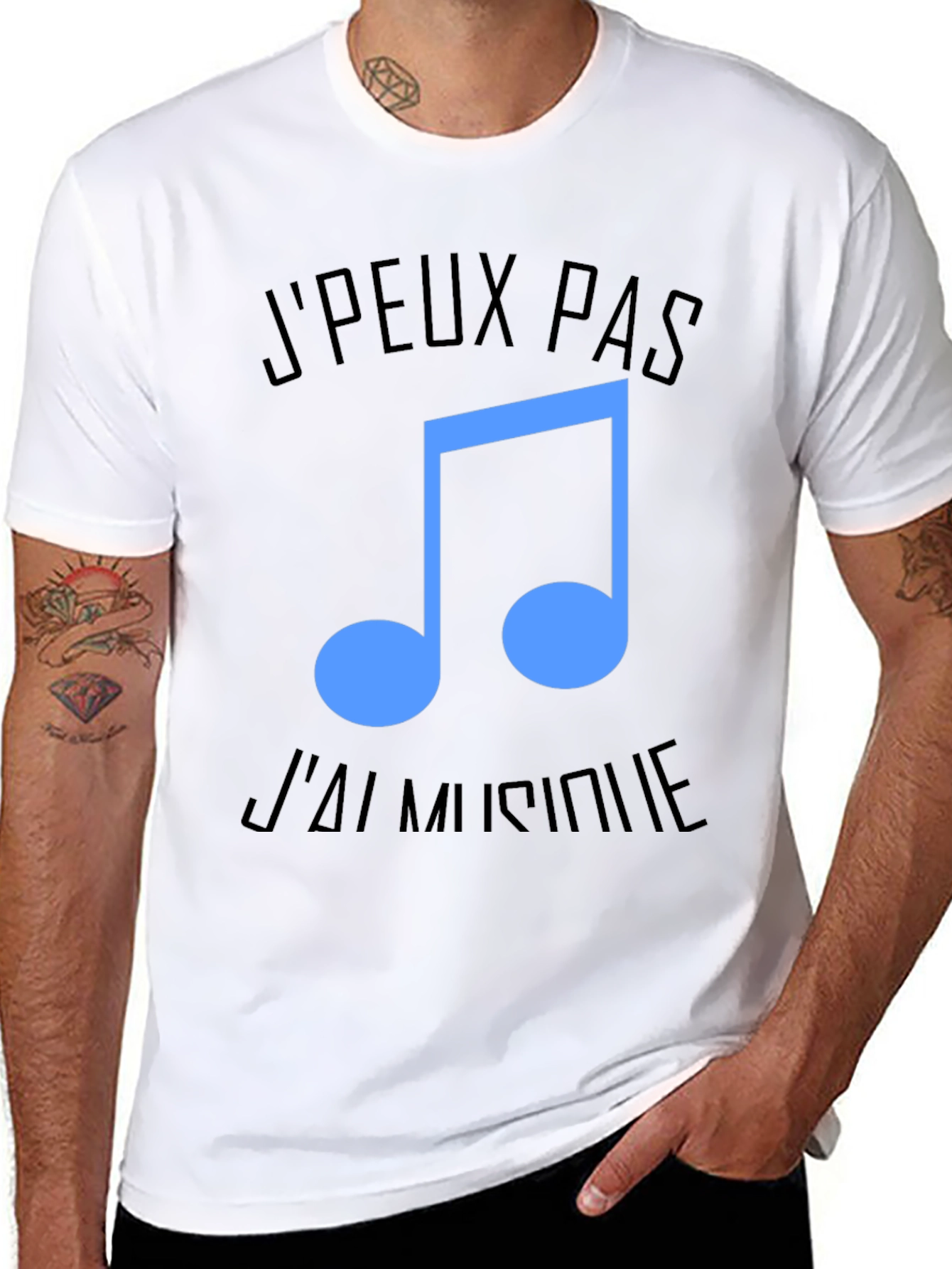 Music Lover Tee: JPeux Pas Jai Musique