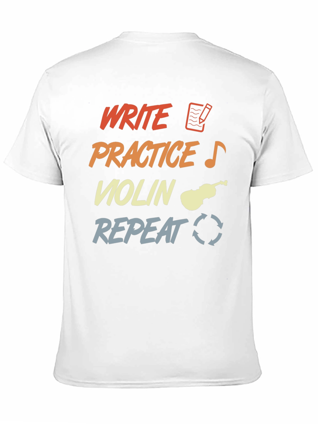 Write Practice Violin Repeat T-Shirt
