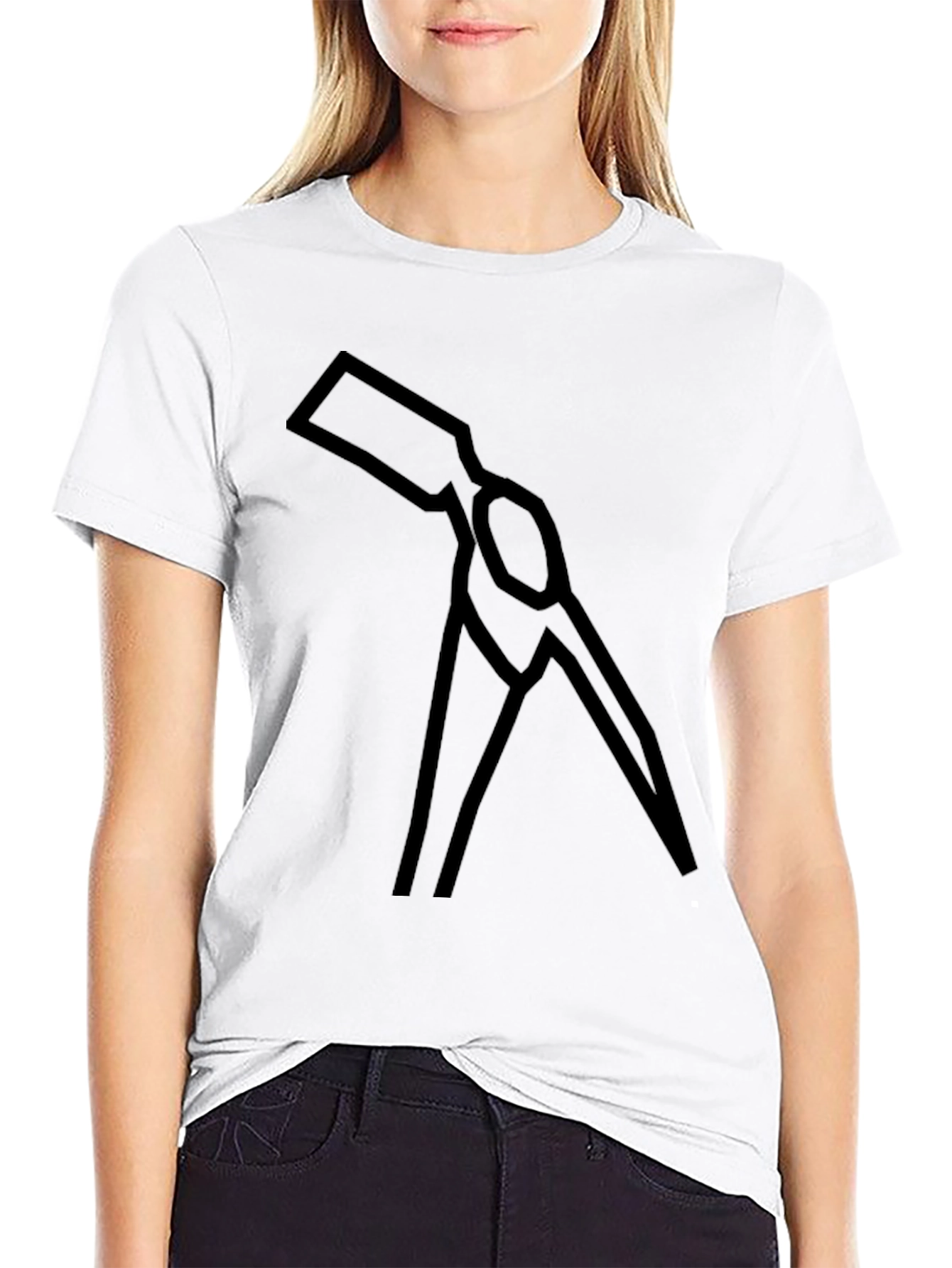 Minimalist Pickaxe T-Shirt - Black Cotton Tee