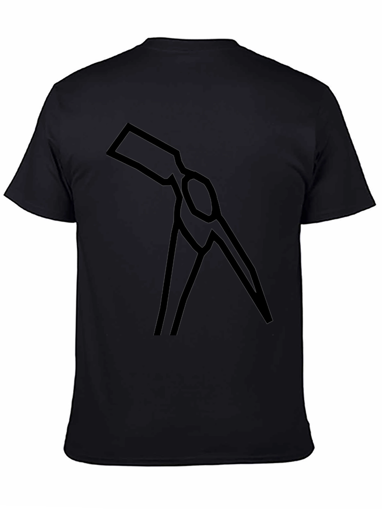 Minimalist Pickaxe T-Shirt - Black Cotton Tee