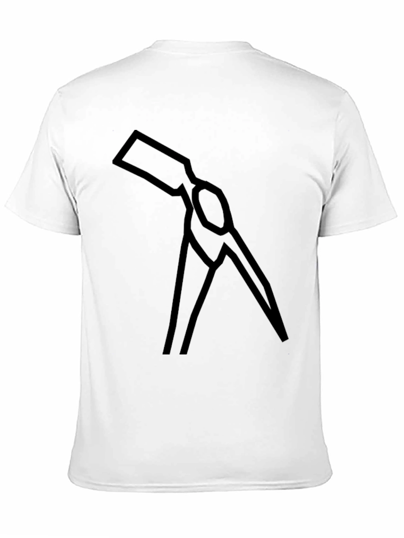 Minimalist Pickaxe T-Shirt - Black Cotton Tee