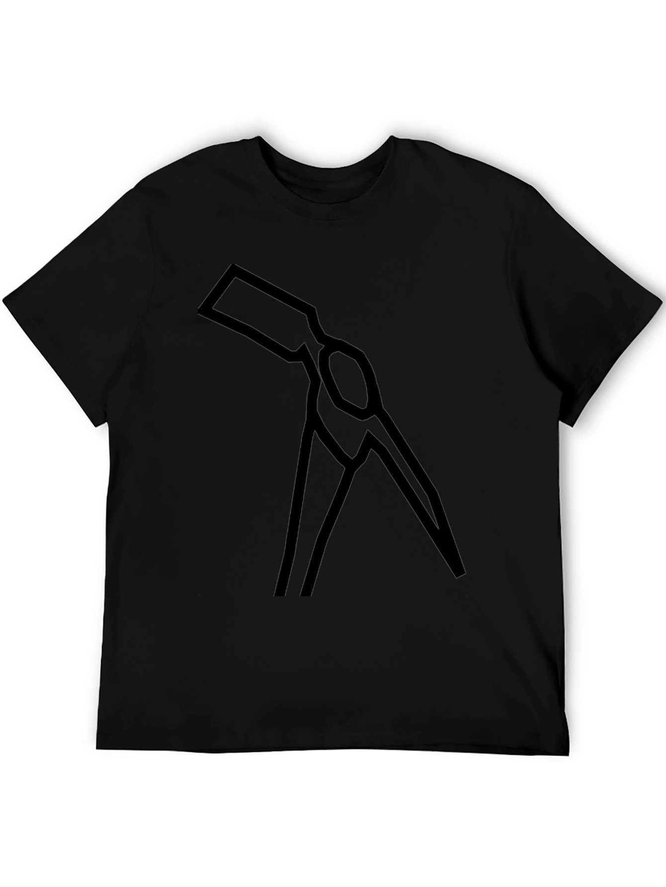 Minimalist Pickaxe T-Shirt - Black Cotton Tee