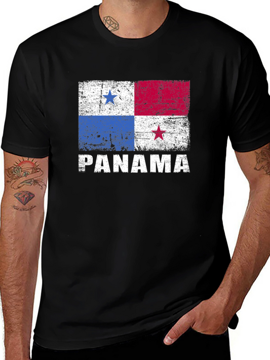 Panama Flag T-Shirt Distressed Graphic Tee