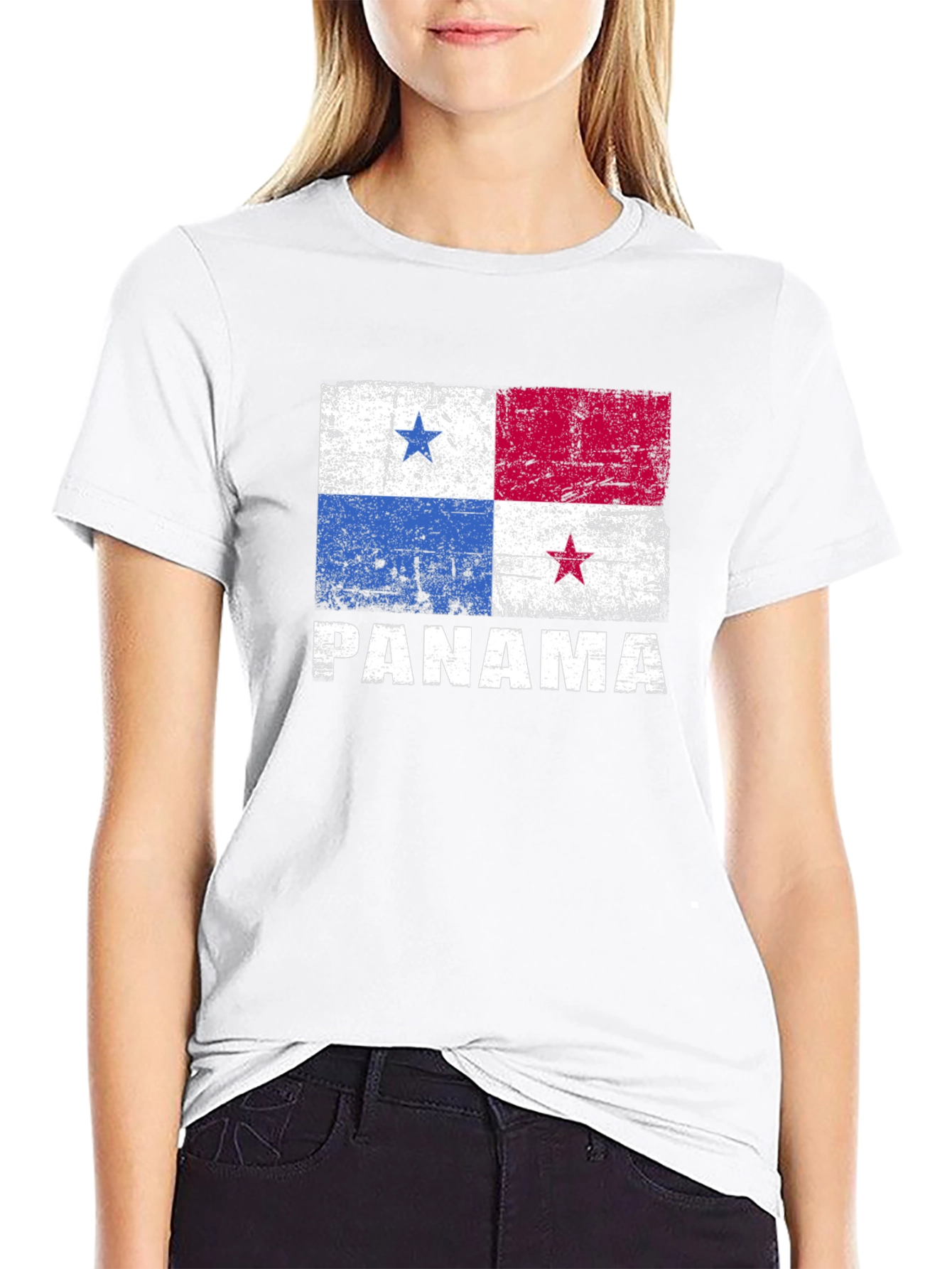 Panama Flag T-Shirt Distressed Graphic Tee