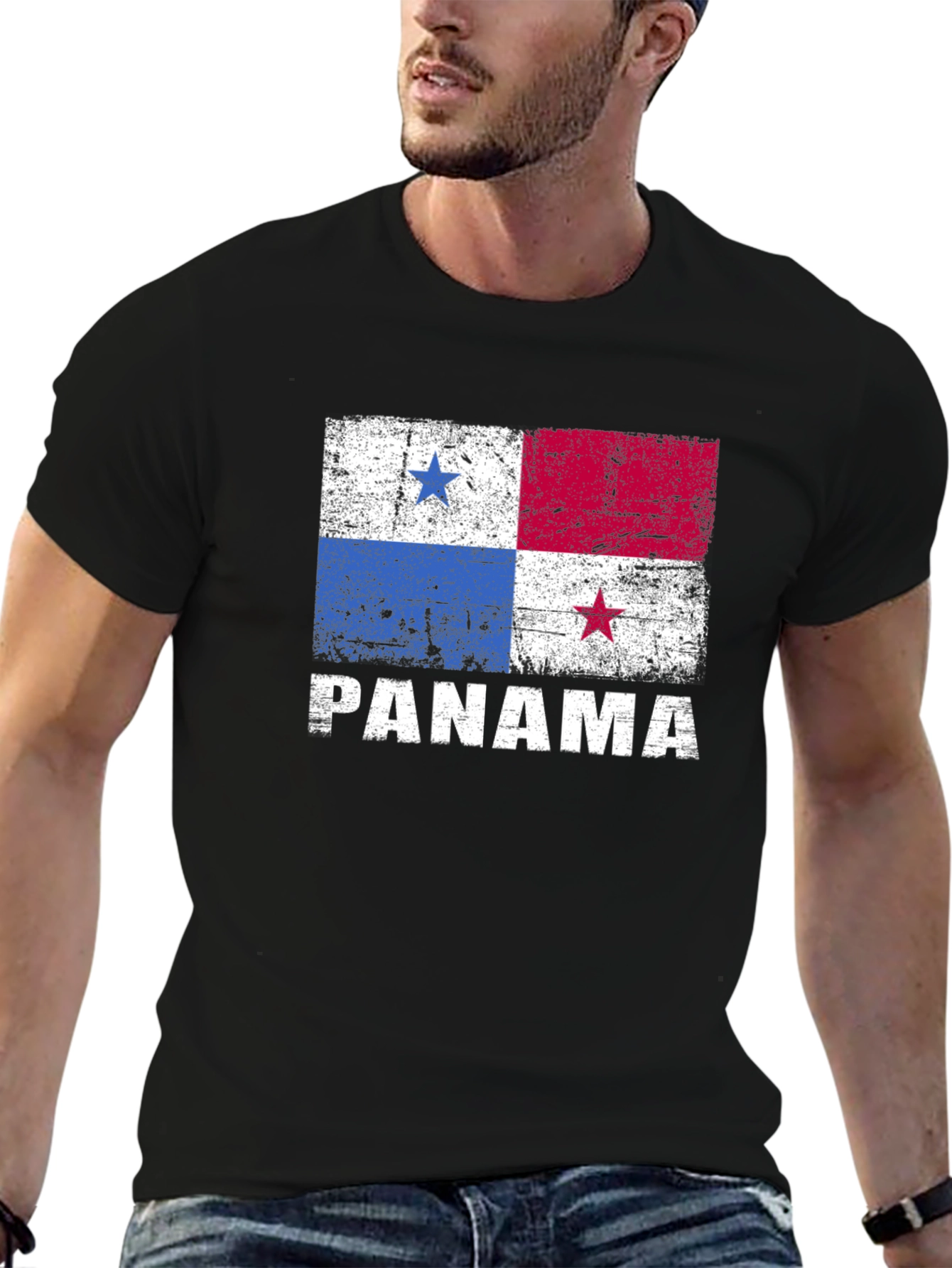 Panama Flag T-Shirt Distressed Graphic Tee