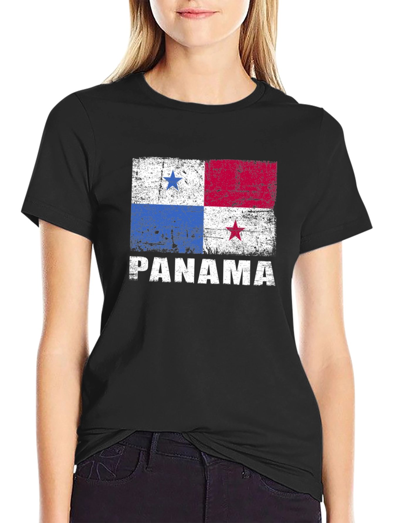 Panama Flag T-Shirt Distressed Graphic Tee