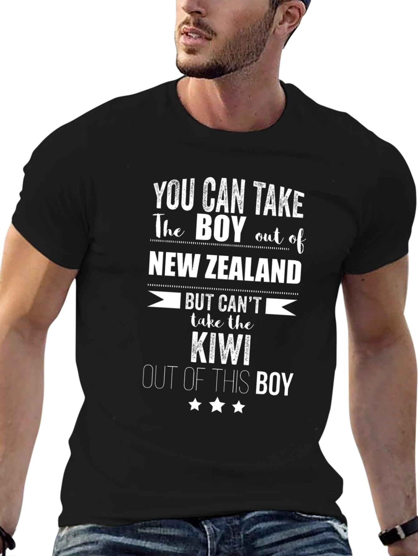 New Zealand Kiwi Boy T-Shirt - Black