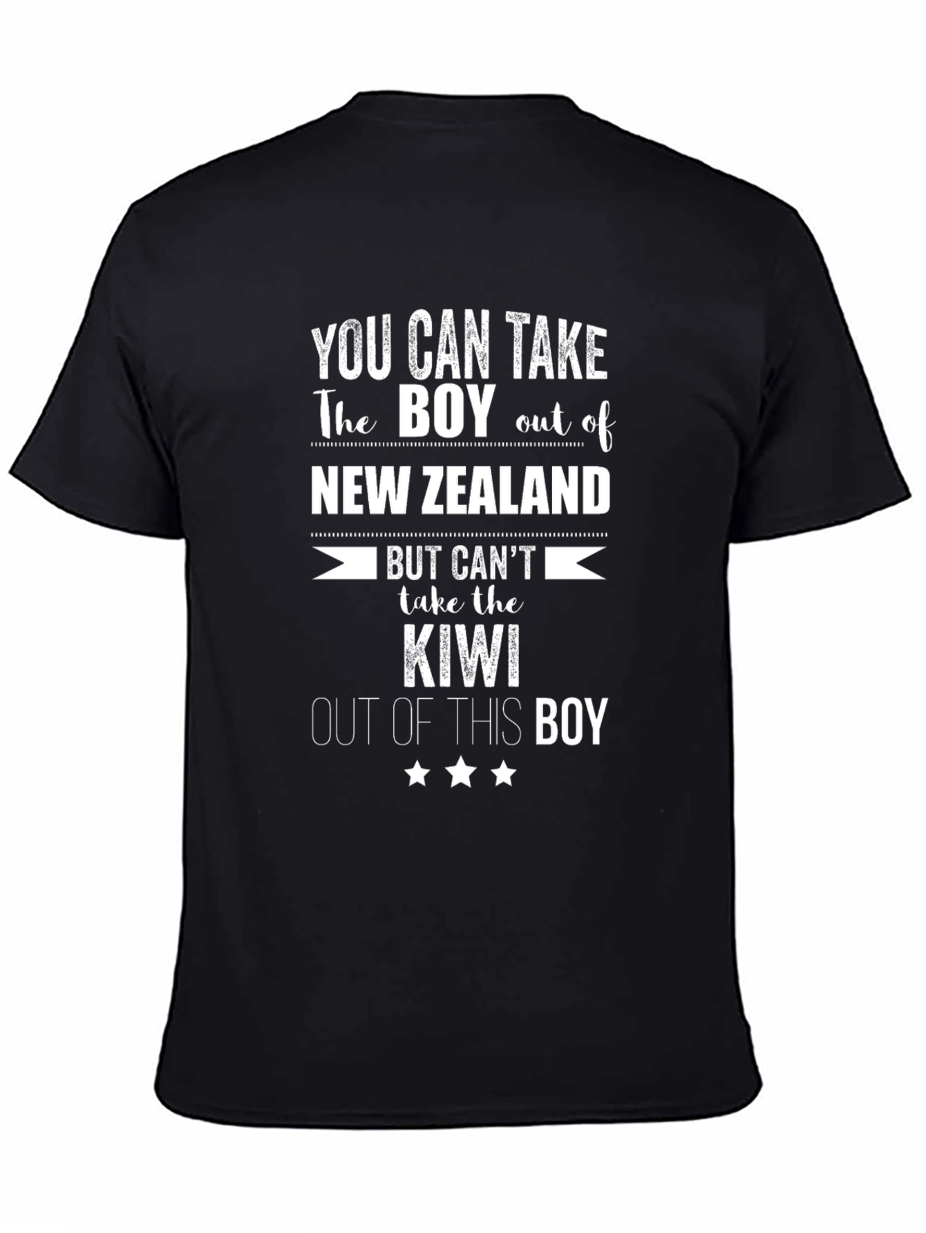 New Zealand Kiwi Boy T-Shirt - Black