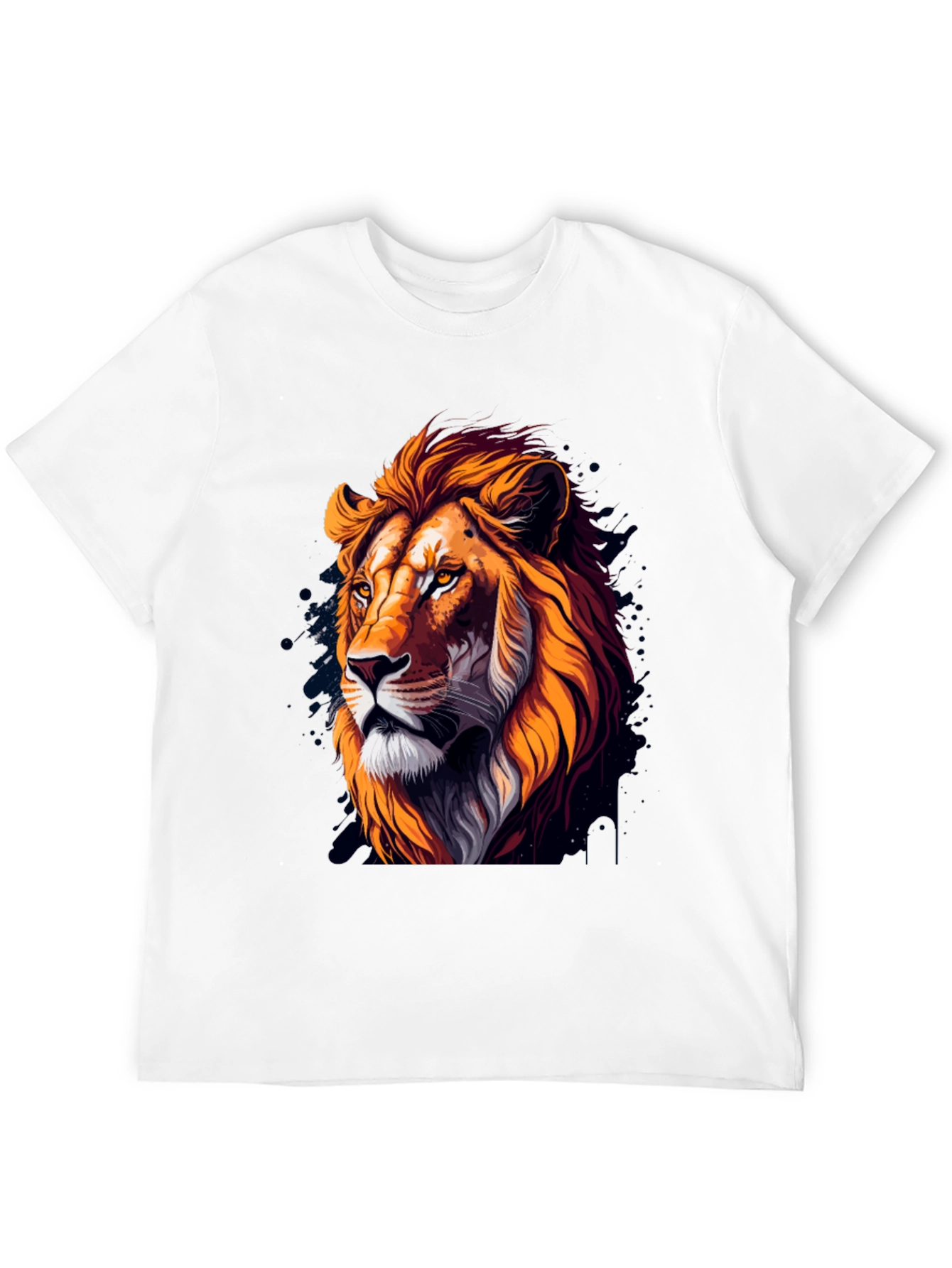 Lion Head Graphic Black T-Shirt