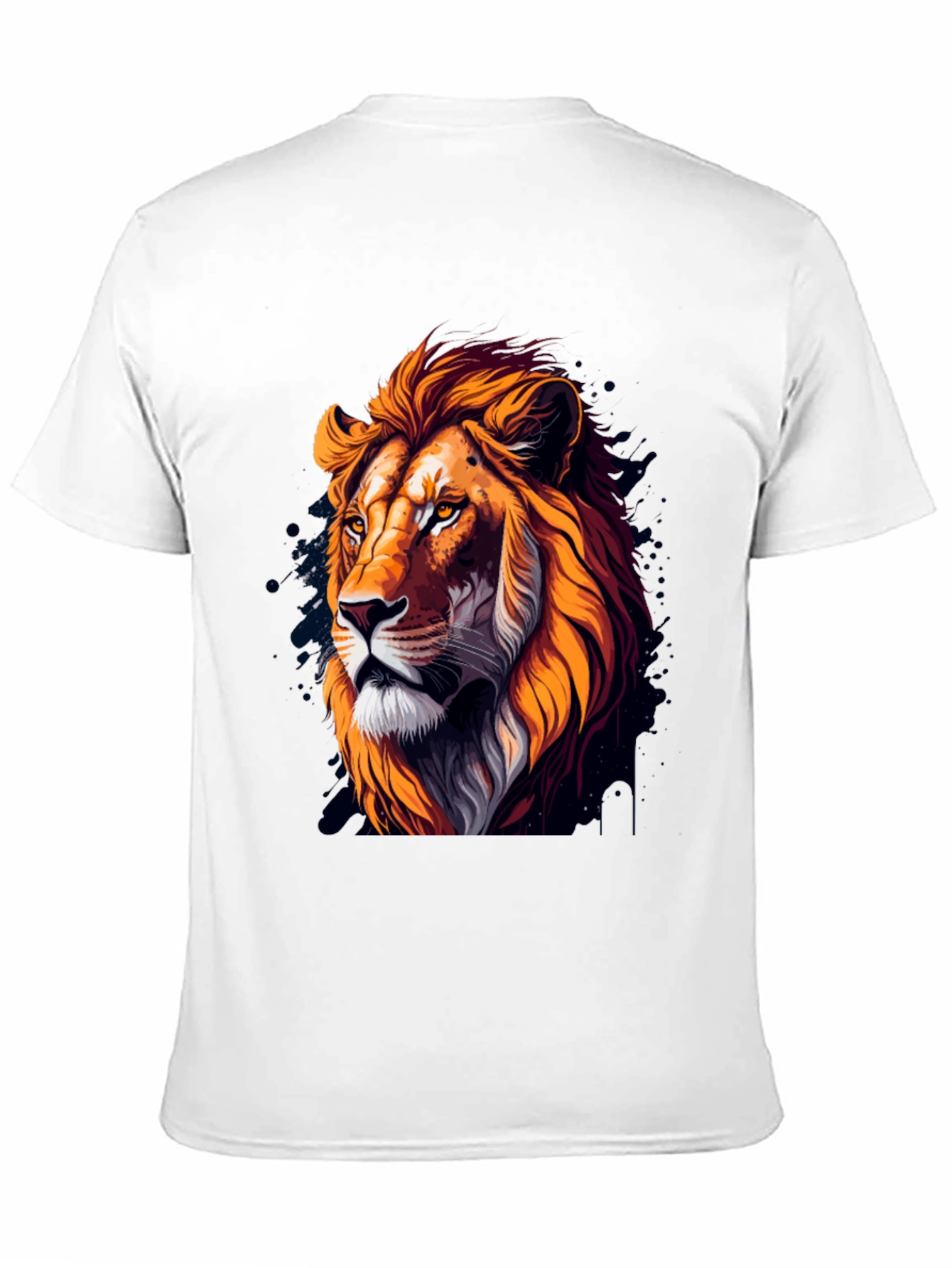 Lion Head Graphic Black T-Shirt